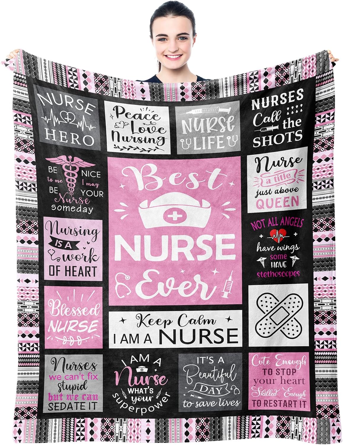 Nurse Gifts for Women, Gifts for Nurses Blanket 60"x50", Nursing Student Gifts, Nurse Practitioner Gifts, RN Gifts for Nurses, School Nurse Gifts, Nurse Appreciation Graduation Birthday Gifts