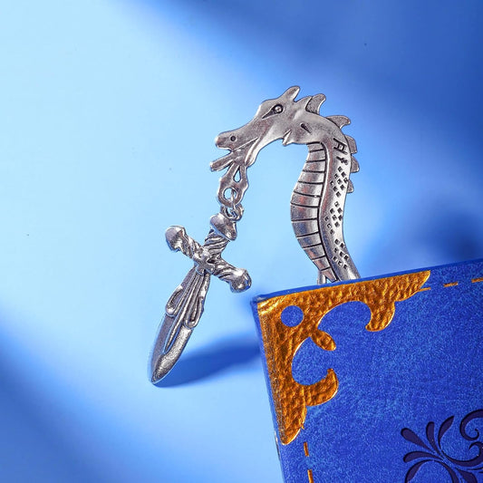 Vintage Witch Dagger Sword Pendant Silver Dragon Metal Hook Bookmark,Handmade Wicked Bookmarks for Reading Women,Men,Book Lovers,Girls,Teens,Teachers and Students