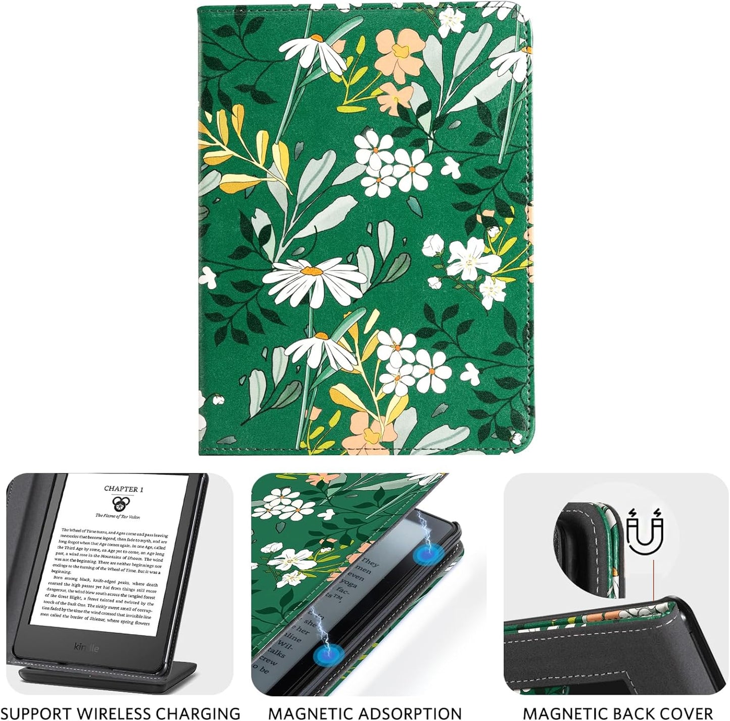 CoBak Case for All New 6 Inch E-Reader 2024 and 2022 (11 Generation) - PU Leather Smart Cover, Auto Sleep and Wake, not Compatible with Kobo Clara and Ocean,Sky Blue