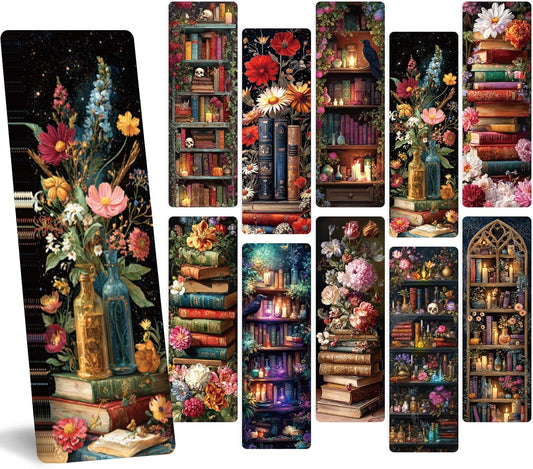 Vintage Book Bulk Bookmark - 100 Pcs Retro Floral Book Bookmarks for Women Book Lovers, Aesthetic Cottagecore Reading Accessories Gifts for Kids Teacher Students
