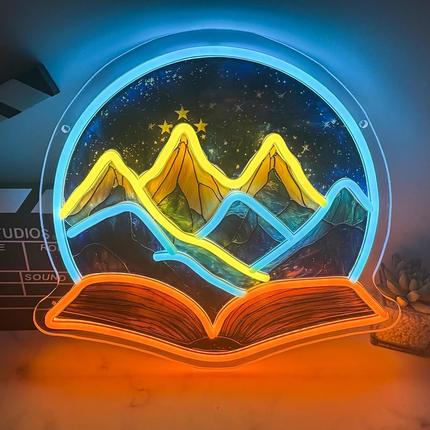 Book Neon Sign - Throne of Glass LED Neon Light - ACOTAR-Inspired USB Night Light for Readers, Bedroom & Novel Fans Book Shelf Decor (12.2x13.8In)