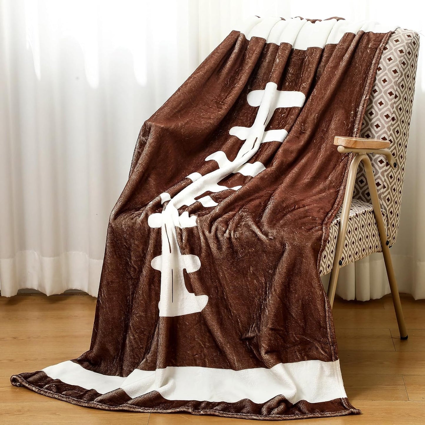 1 Pcs Football Flannel Blanket 40"x60" Football Fleece Throw Blanket for Teen Team Coach Gifts Ball Themed Accessories Decoration for Sport Lovers Birthday Christmas Adult Gift Favors