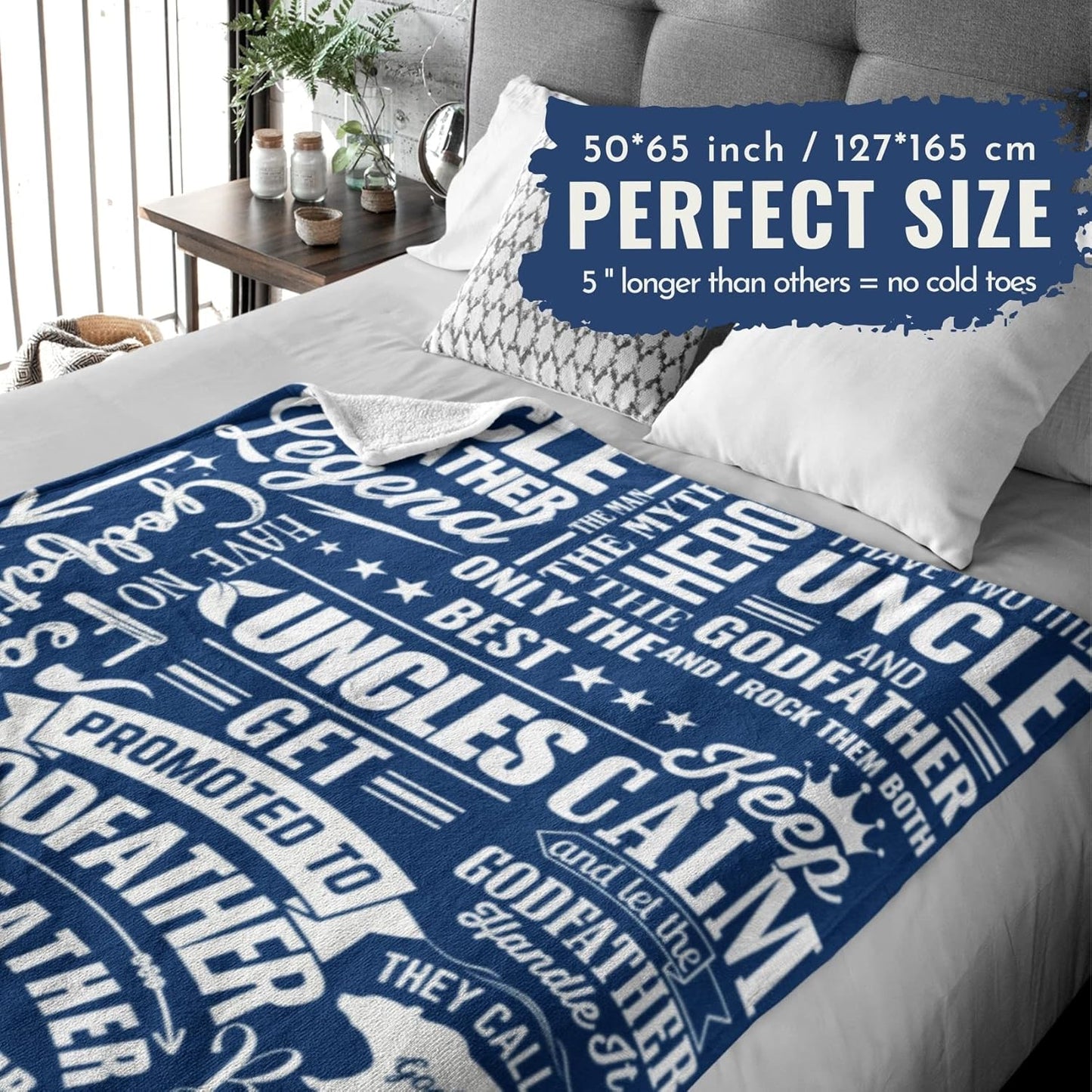 InnoBeta INNObeta Godfather Gifts, Throw Blanket for Godfather, Funny Gift Idea for The Best Godfather for Proposal,