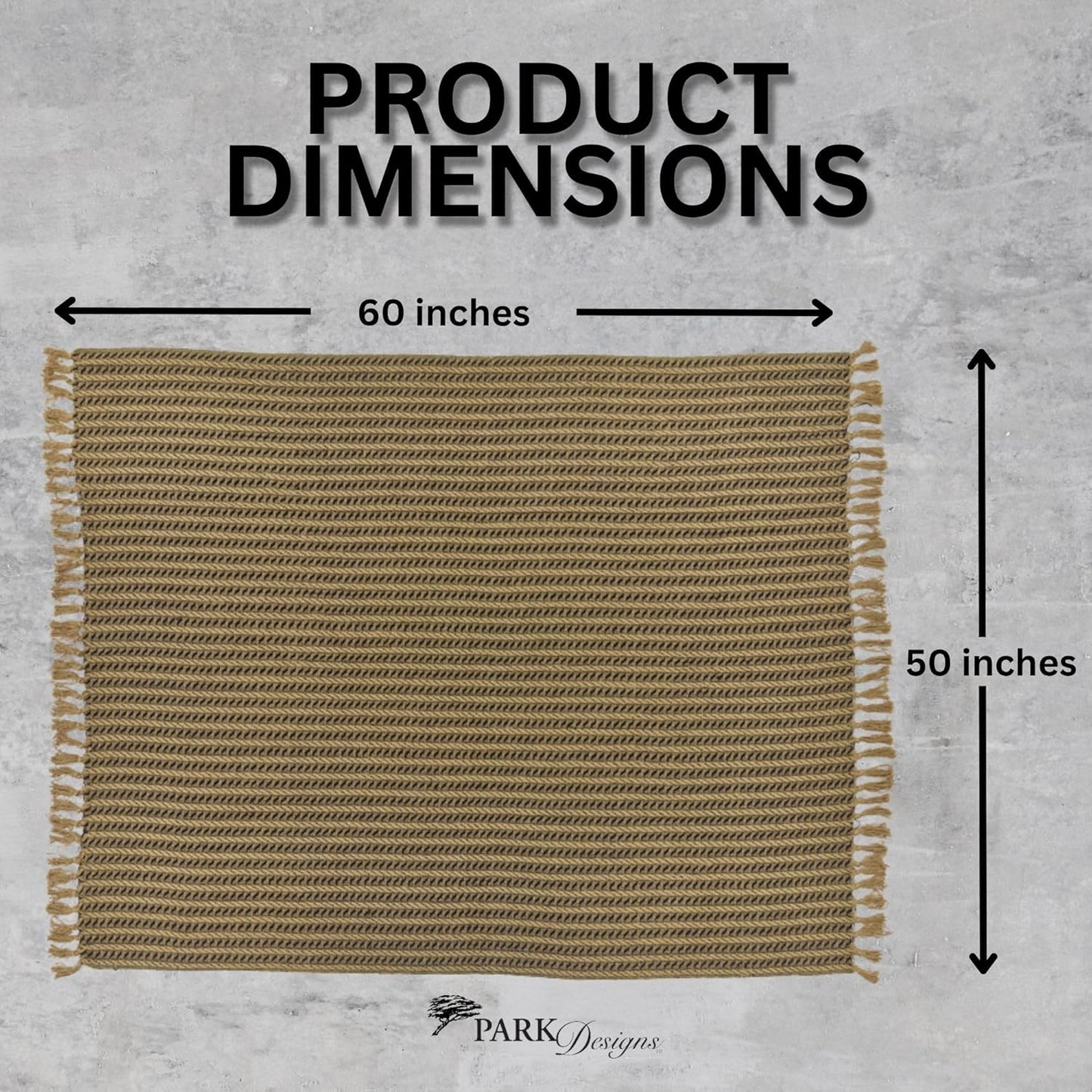 Park Designs Cable Throw Blanket Black & Tan | 50" x 60" Soft Cotton Knit | Cozy Boho Throw Blanket for Couch, Bed & Travel | Lightweight Decorative Home Décor Accent | Small Spring Plush Blanket