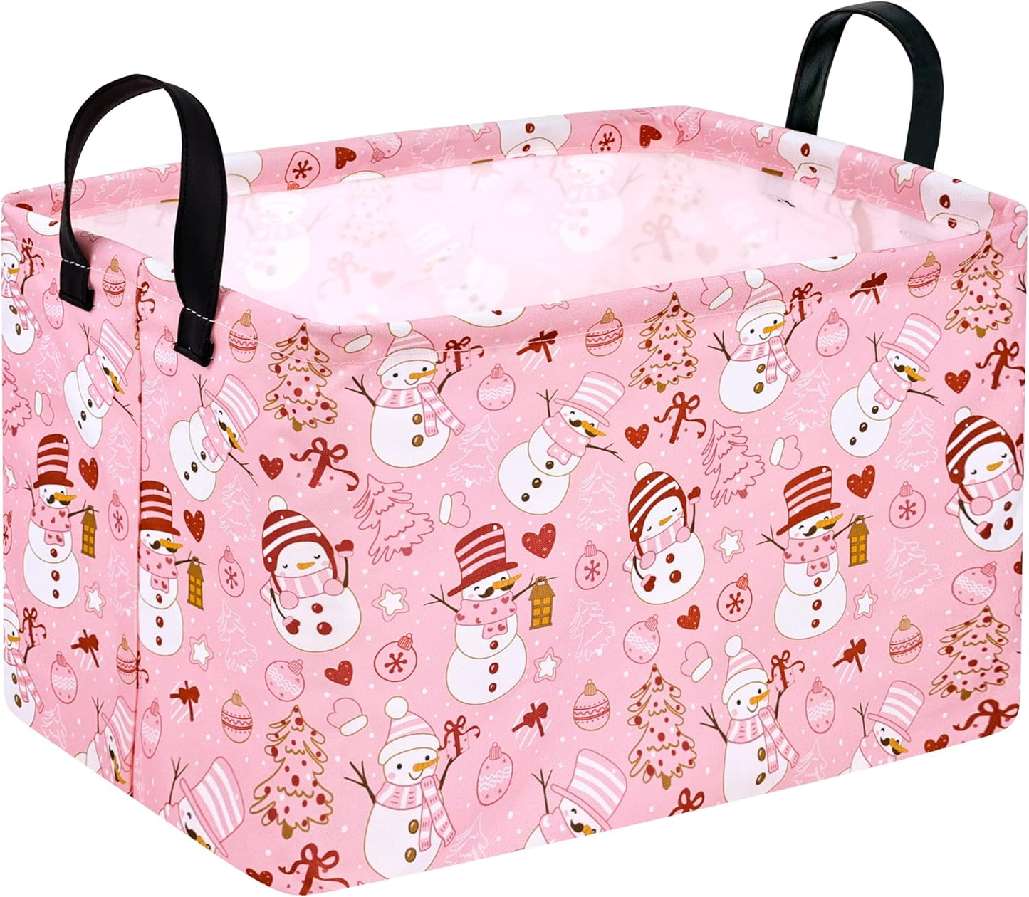 Rectangle Christmas Gift Storage Basket Home Shelf Storage Basket Organizer Box Clothes Laundry Hamper Nursery Basket Laundry Basket with Handles
