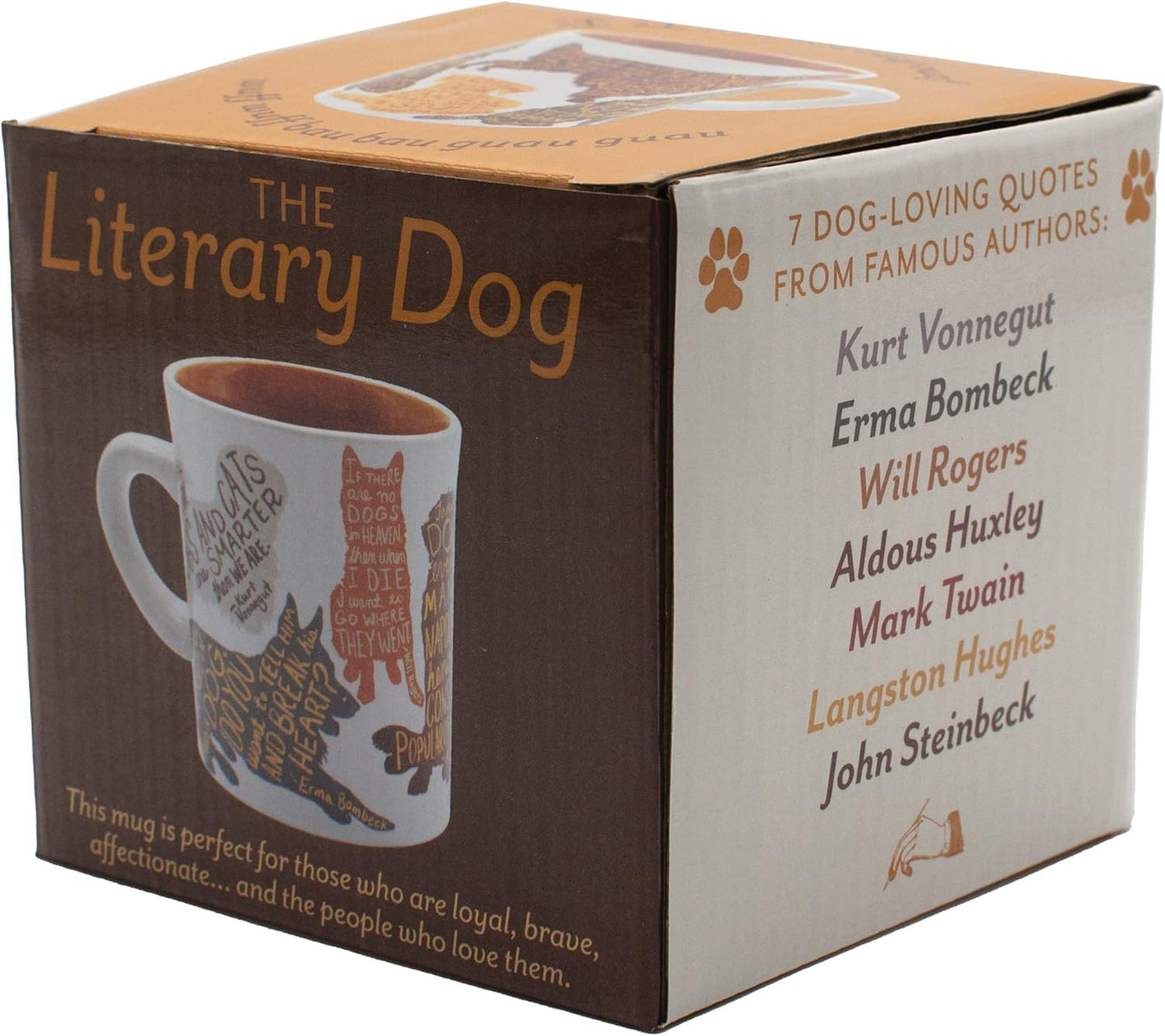 The Unemployed Philosophers Guild Literary Dog Mug - Dog Quotes From Famous Writers Authors and Other Canine Lovers, Comes in Fun Gift Box, 12 oz.