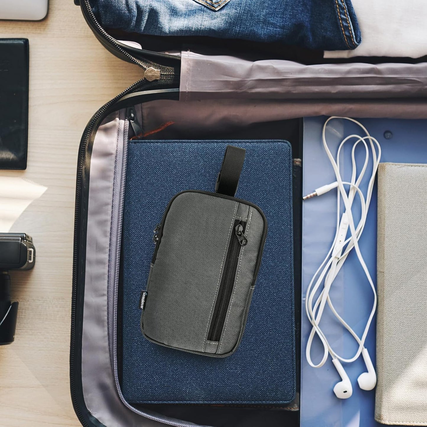 Carrying Case Compatible with Glocusent/ for Vekkia/ for LEDGLE/ for LITOM/ for TSINGREE LED Neck Reading Light Book Light for Reading in Bed, Portable Storage Travel Holder Fits For Accessories
