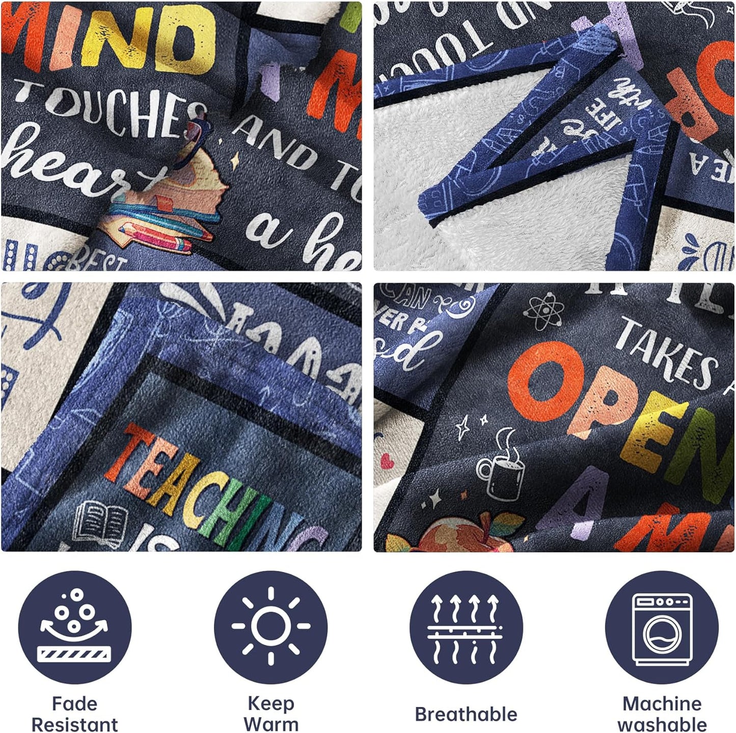 SteadStyle Teacher Gifts for Women Men – Unique Teacher Appreciation Gifts Blanket, Funny Present for Educators, Best Retirement or Birthday Gift from Students – 60"x50" Throw