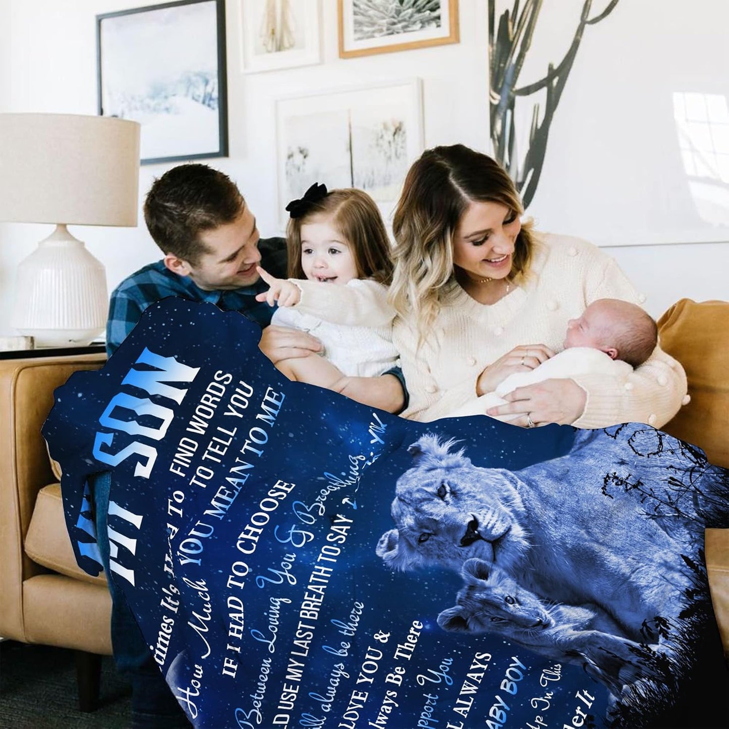 Son Gifts Blanket 60"X 50" - to My Son - Son Gifts from Mom - Funny Gifts for Son Blanket - Best Birthday Gift Ideas for Son - Gifts for Grown Son - Son Gift from Mother Blankets for Christmas