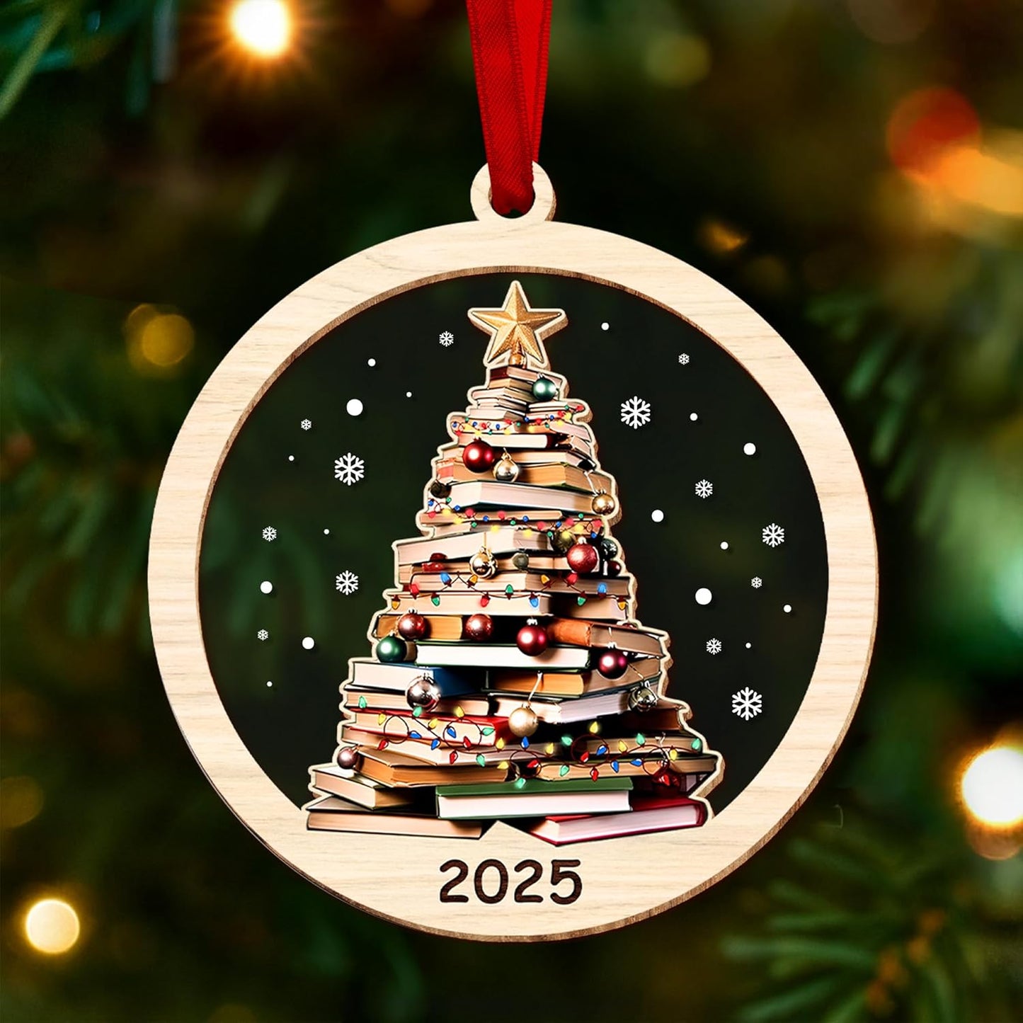 Book Ornament for Christmas Tree - Book Lover Gifts for Women - Ideas Gifts for Readers Book Lovers Women, Bookish Gift, Ideas Gift for Readers, Books Club Ornaments, Bookworm's Present