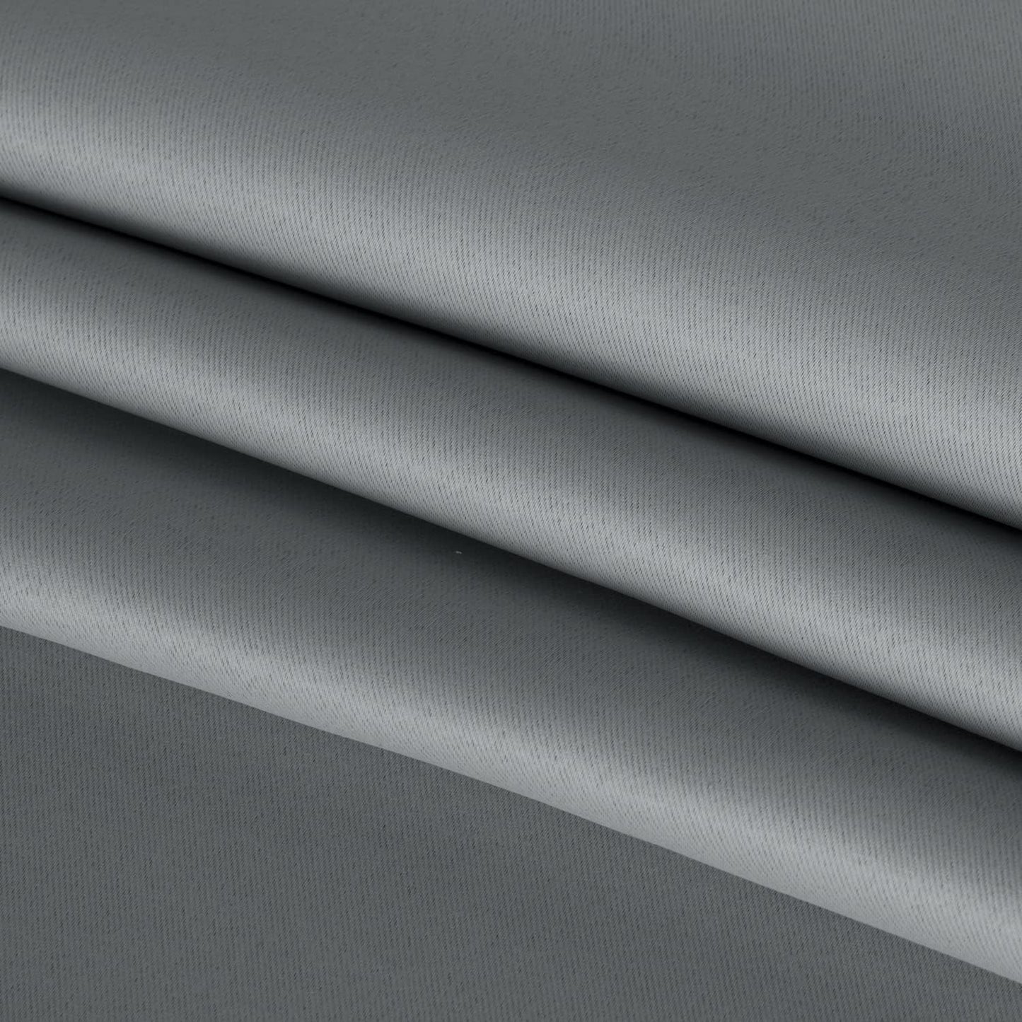 BONZER White Sheer Tulle Overlay Blackout Curtains Grommet Top Mix and Match Curtains for Bedroom, Cloud Grey, 52x63 Inch, Set of 2 Panels