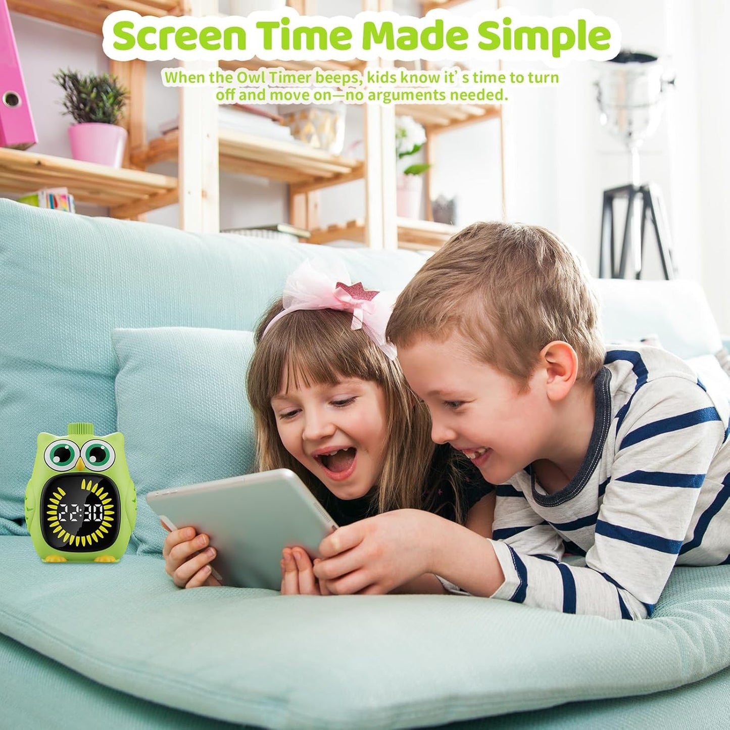 Owl Visual Timer for Kids 99 Min Visual Countdown Time for Classroom Home Kids Timer Visual with Sound or Silent Mode Time Management Tool for ADHD Autism Toddler Homework Potty Training