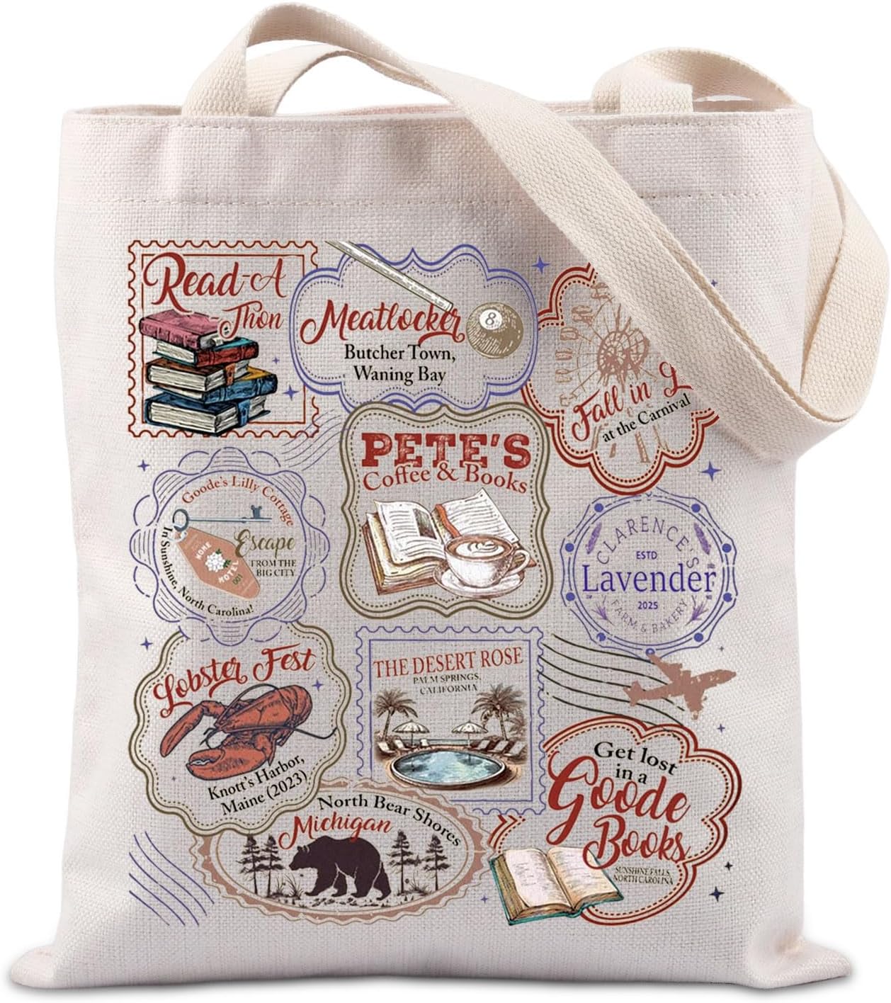 TIIMG Emily Book Readers Gift Novel Lovers Romance Book Reader Bookish Gift Reading Club Tote Bag