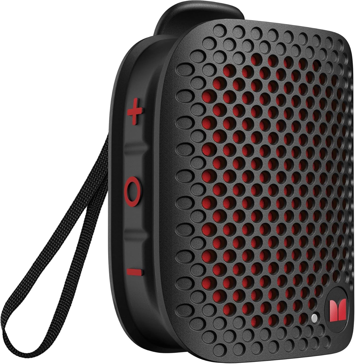 Monster Blaster Micro Wearable Bluetooth Speaker, Clip-On Wireless Small Portable Speaker with Built-in Mic (Non-Magnetic), IPX7 Waterproof, TWS, Hands-Free Music/Calls for Work/Cycling/Running, Black