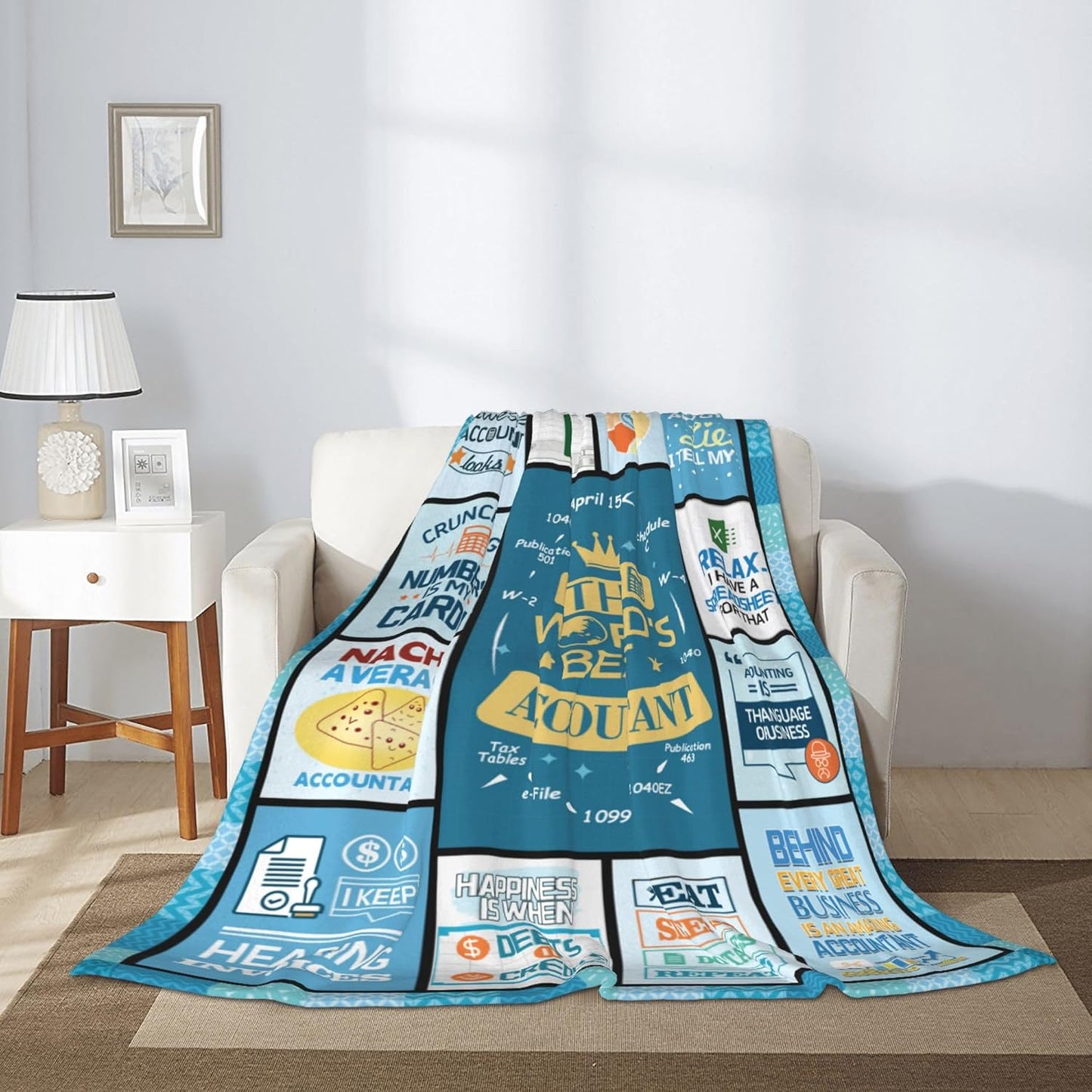 Accountant Gifts, Accounting Gifts, Gifts for Accountants, Accountant Gifts for Women Men, Tax Season Gift for Accountant Blanket 60" X 50", Accounting Day/Week Gift Ideas, CFO CPA Gifts