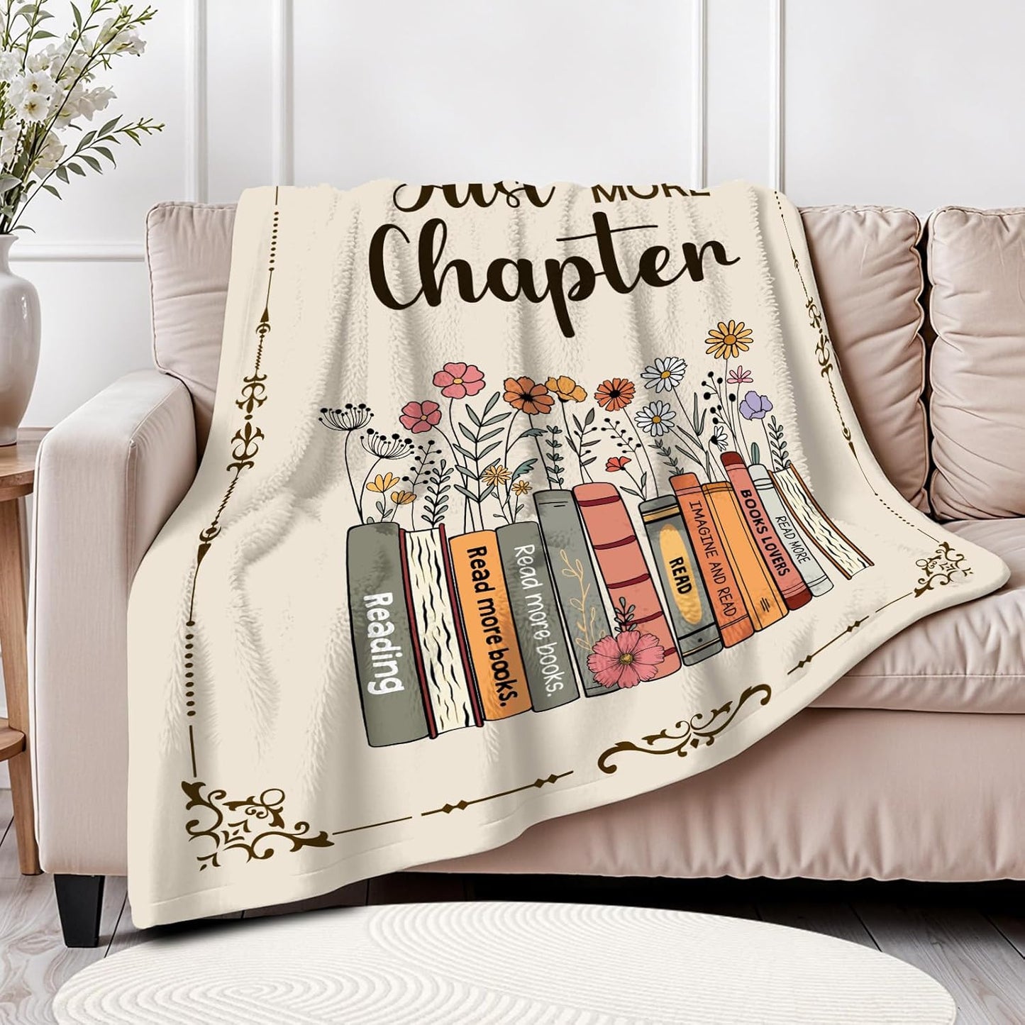 Book Lovers Gifts Blanket - Reading Gifts for Book Lovers, Reading Gifts for Women, Books Club Gift for Reader Bookish Bookworm, Christmas Birthday Gift for Books Lover Librarian Teacher, 60"x50"