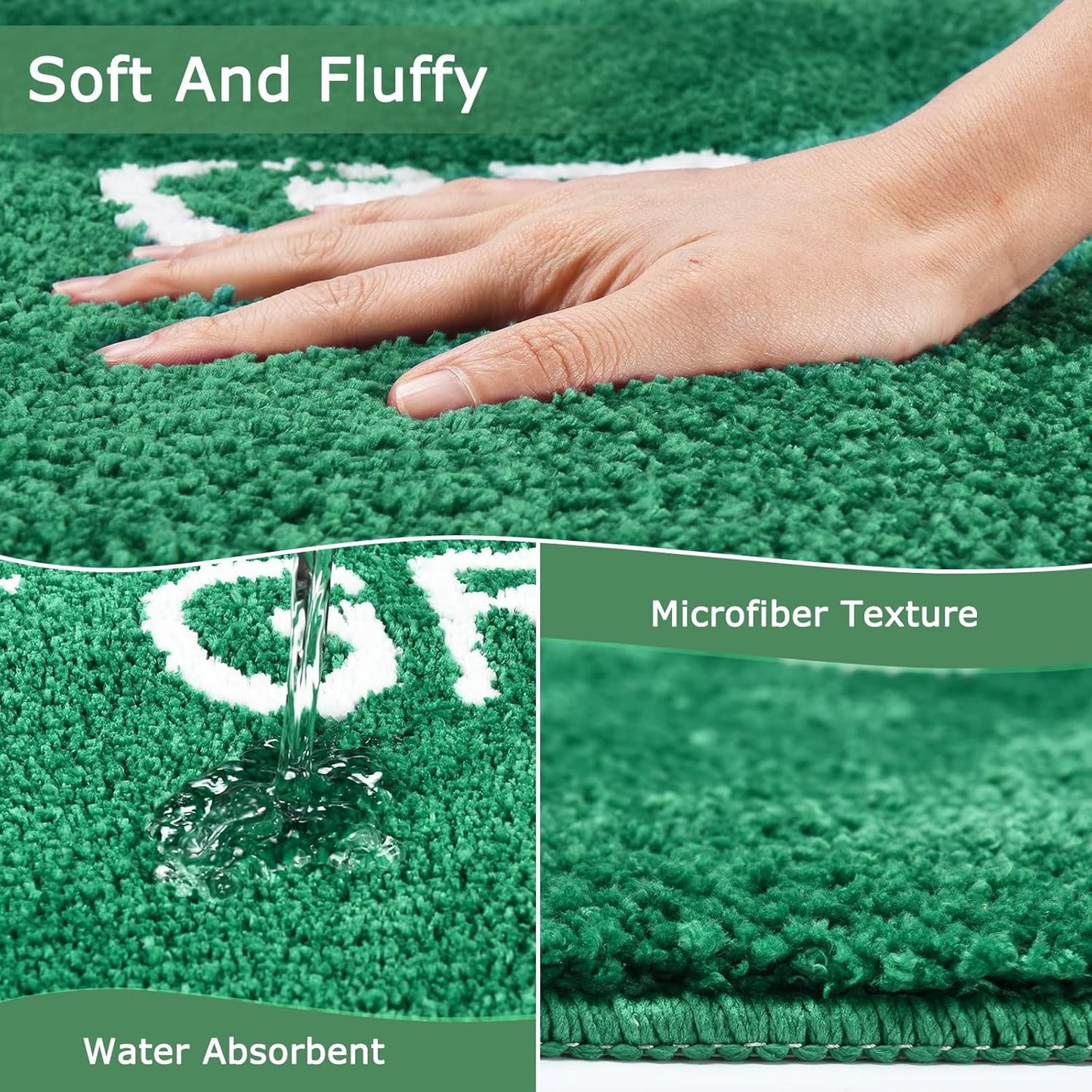 DERMAEX Alivora Wet Grass Rug for Bedroom-Non Slip Wet Grass Carpet for Living Room-Green Grass Rug is Machine Washable Home Floor Mat-Premium Area Rug for Home Decor [31.5 x 23.6]-L8