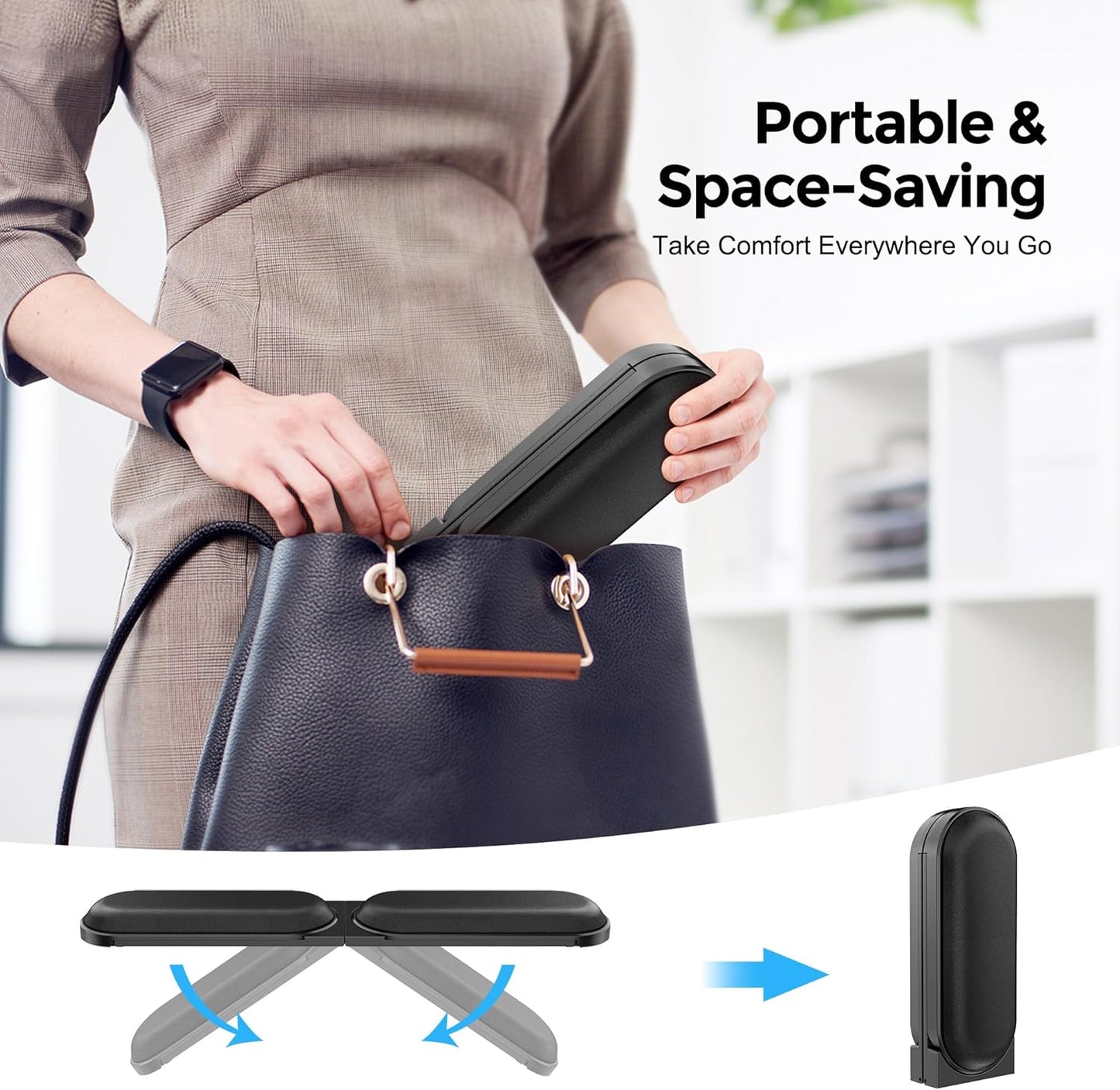 AboveTEK Keyboard Wrist Rest – Adjustable Angle & 25-Inch Length, Foldable Ergonomic Memory Foam Support for Computer, Laptop & Gaming – Non-Slip, Relieves Forearm & Elbow Pain for Typing & Mouse Use