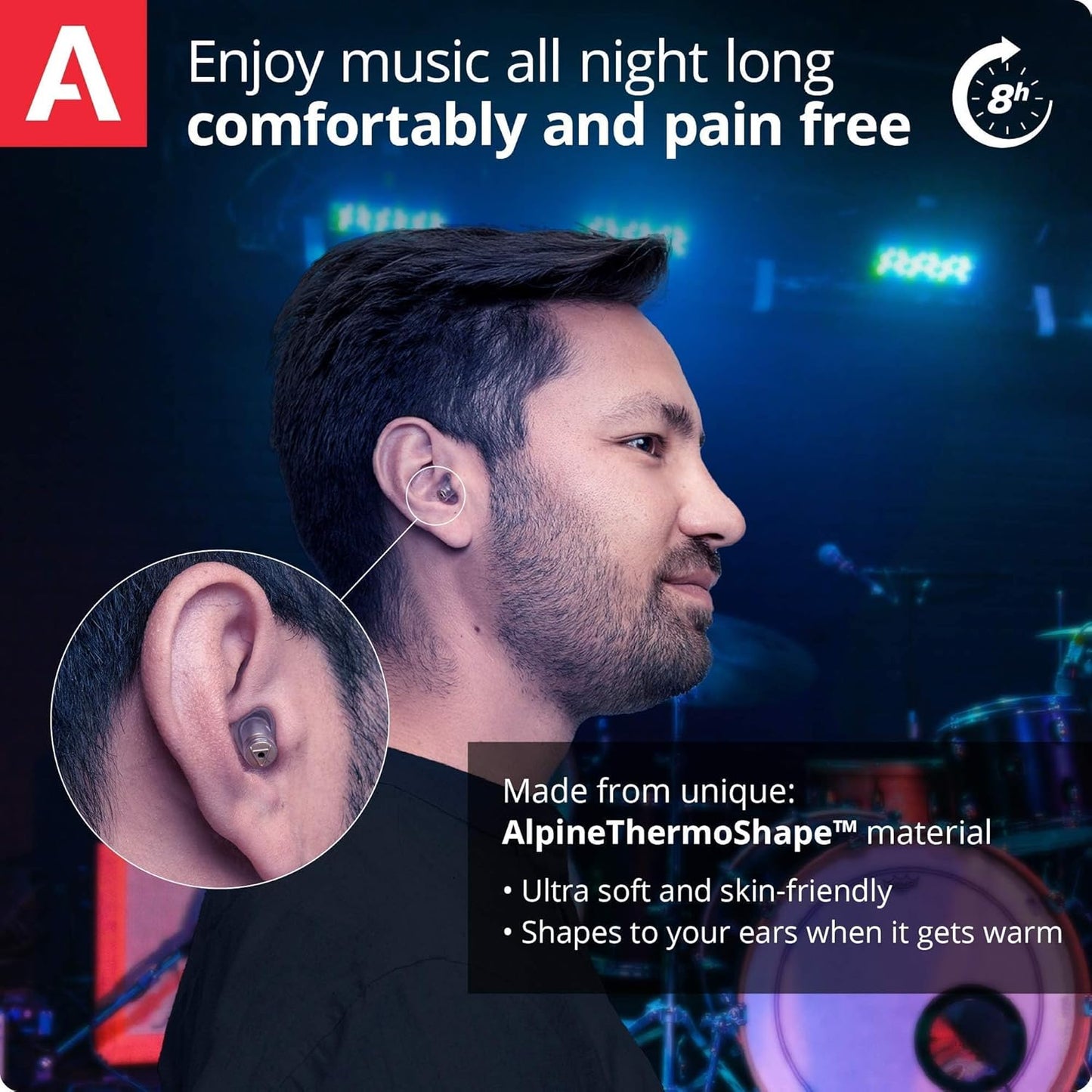 Alpine MusicSafe Pro - High Fidelity Earplugs for Musicians - 3 Interchangeable Premium Filter Sets: 16, 19 & 22 dB - Professional Musician Hearing Protection - Transparent