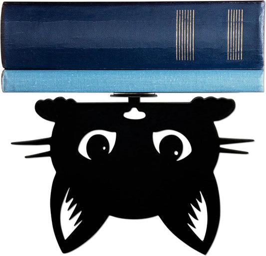 Metal Cat Floating Book Shelves for Wall, Creative Cat Book Decor, Invisible Bookshelf Wall Mounted, Unique Gifts for Cat Lovers