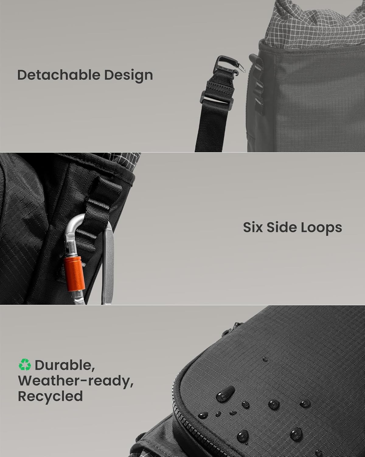tomtoc Sling Bag for Handheld Gaming Console Slim Case, Crossbody Travel Carrying Pouch for Steam Deck, ROG Xbox Ally X, Switch 2, PS Portal Case, Roll-top Bag for Charging Cable & Accessories