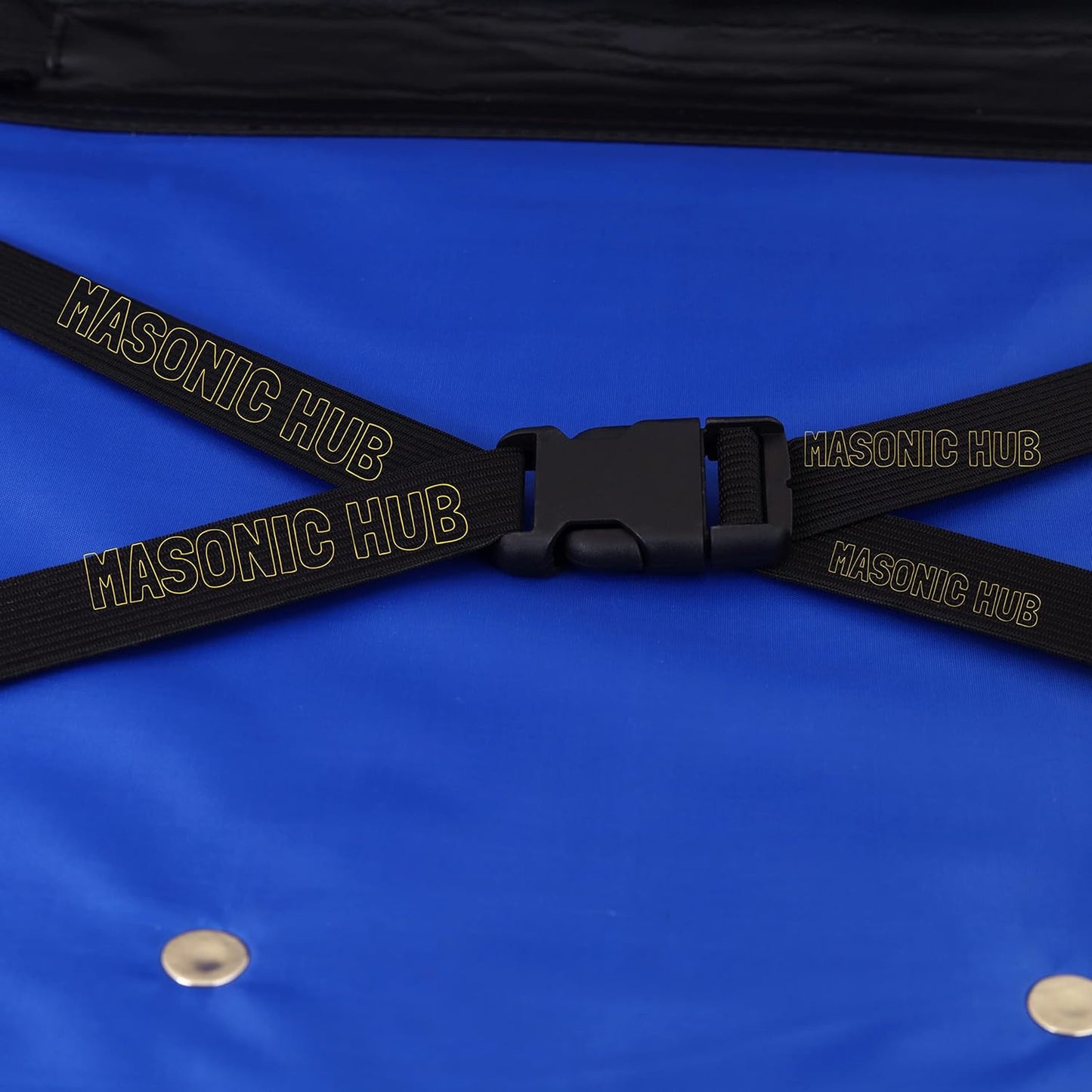 Masonic Hub Hand Embroidered Square & Compass Masonic Apron Carrying Case – Hard Sided Carrying Case with Handle, Lock & Key – Fits Master Mason Apron & Chain Collar (Black)