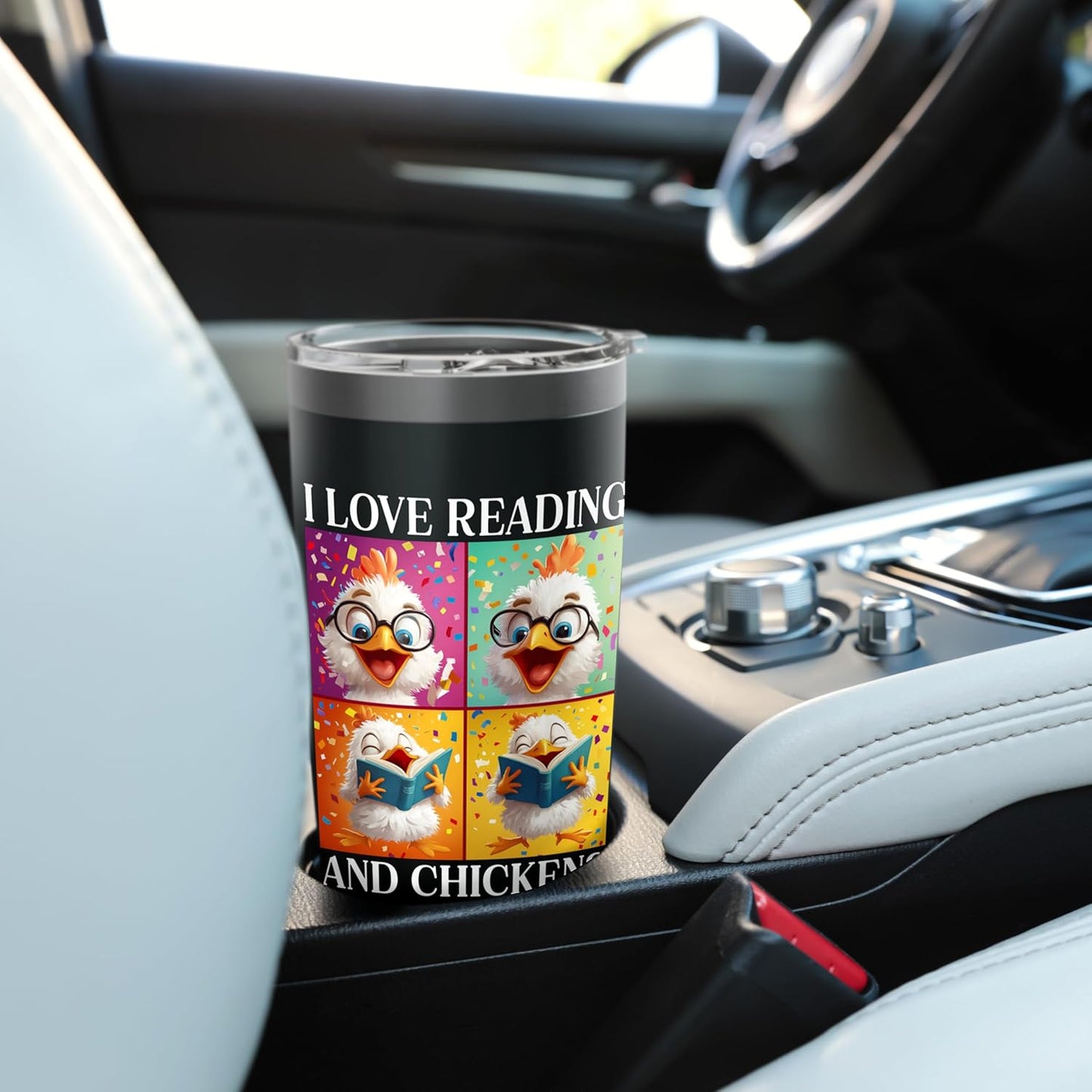 Chicken Love Reading And Chickens Child Book Lover Stainless Steel Insulated Tumbler
