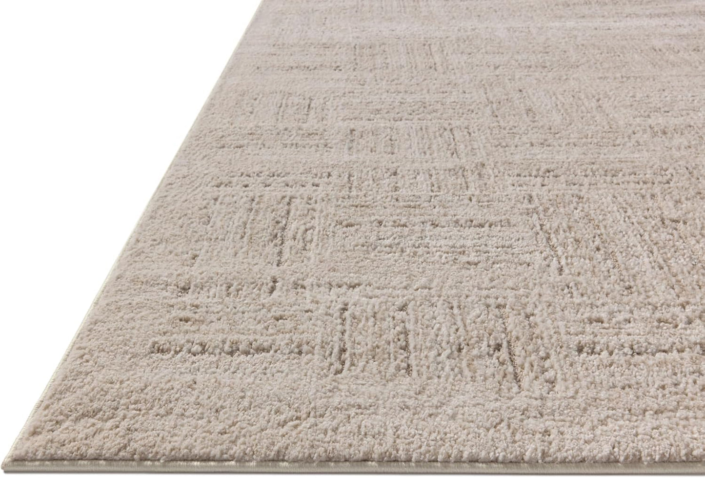 Loloi Amber Lewis Monty Collection MOT-01 Ivory/Taupe 4'-0" x 6'-0", .50" Pile Height, Accent Rug