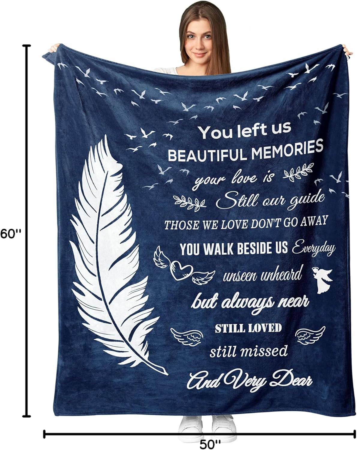 Bereavement Gifts Blanket, Memorial Gift for Loss of Loved one, Sympathy Gift, in Memory of Loved One Gifts, Condolence Gifts, Remembrance Gifts for Loss of Loved One Throw Blanket 60" x 50"