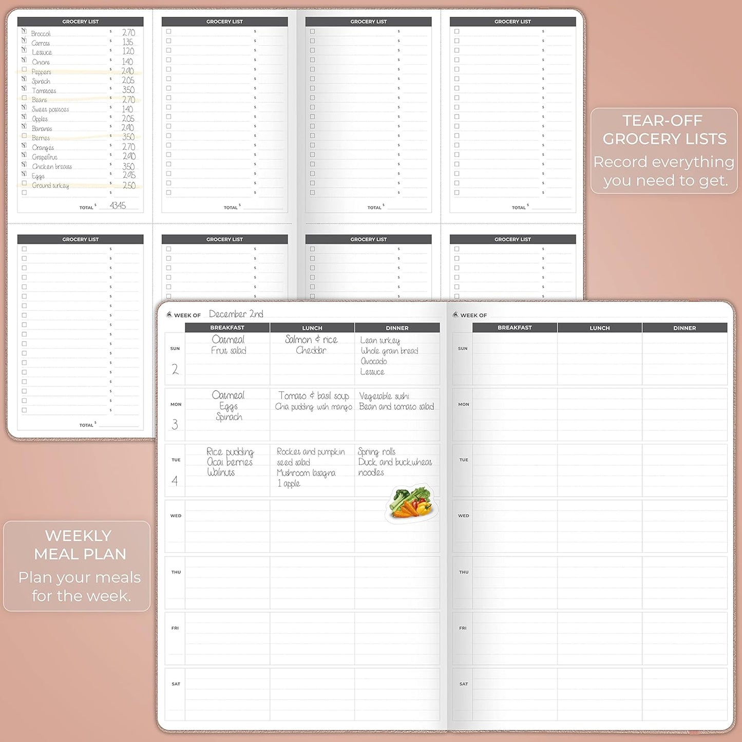 Clever Fox Fitness Journal PRO – Daily Workout Planner with Meal Planner & Habit Tracker – Gym Exercise Log Book for Women & Men – Fitness Planner Notebook – Lasts 6 Months, 7x10” - Rose Gold