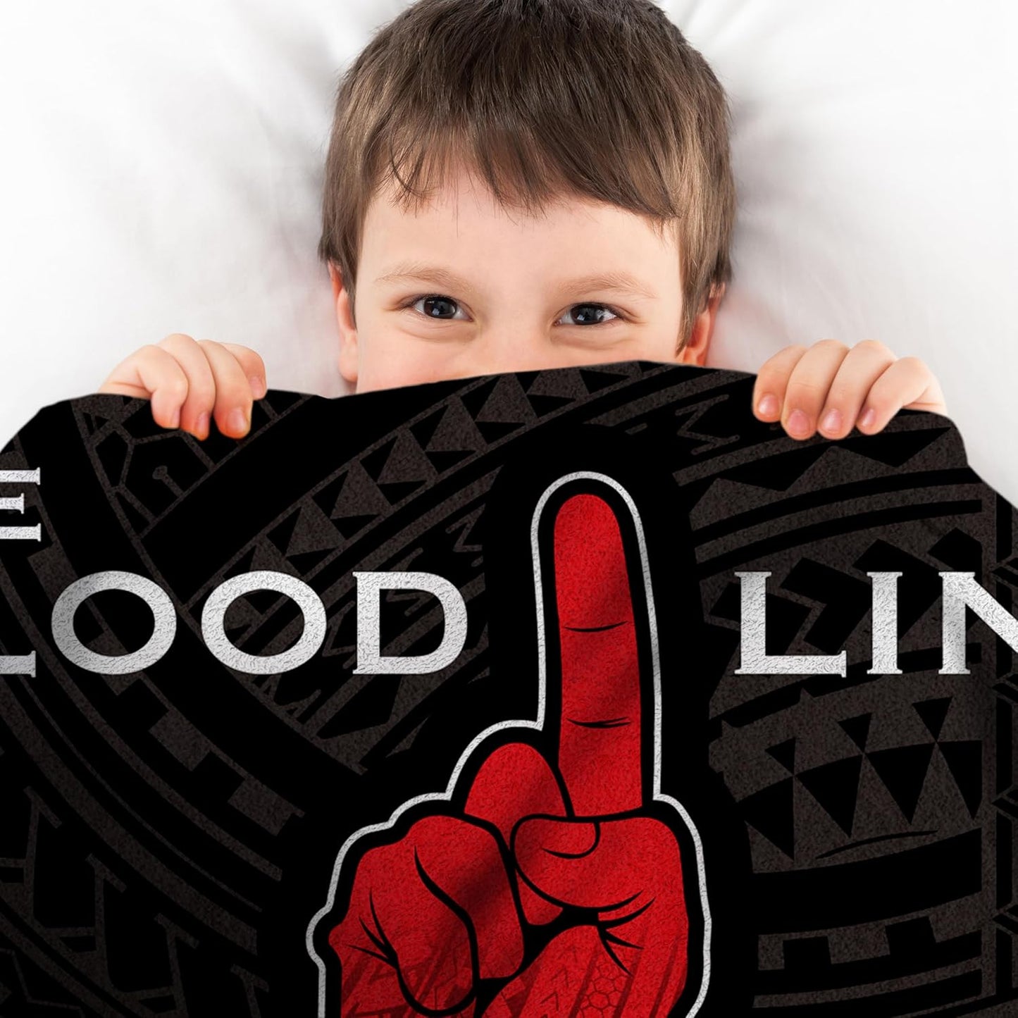 Sleep Squad Bloodline 60 x 80 Raschel Plush Blanket Wrestling Family Super-Soft Throw