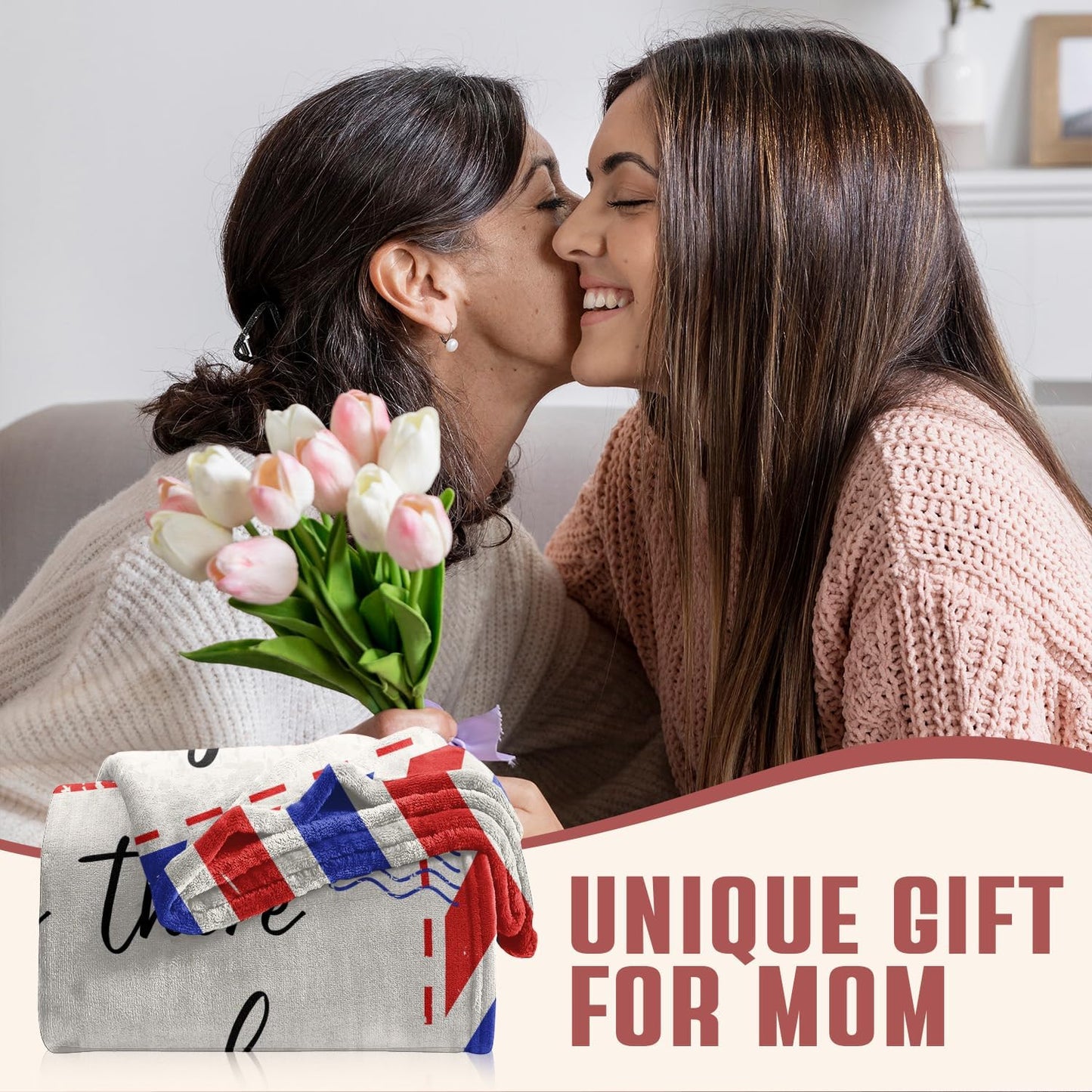 Gifts for Mom, Mom Birthday Gifts from Daughter Son, Mom Blanket, to My Mother Throw Blanket for Mothers Day Birthday Anniversary 60" x 50"