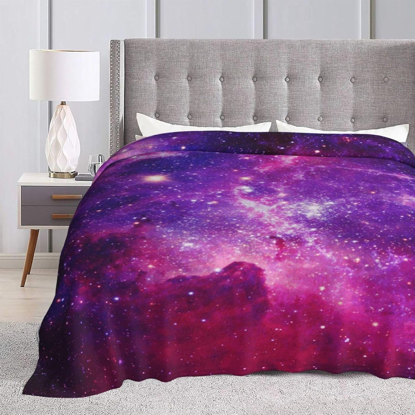 Bursting Galaxy Throw Blankets All Season Ultra Soft Warm Fleece Blanket for Home Bed Sofa Couch Chair Outdoor Travel Camping 80x60 Inch