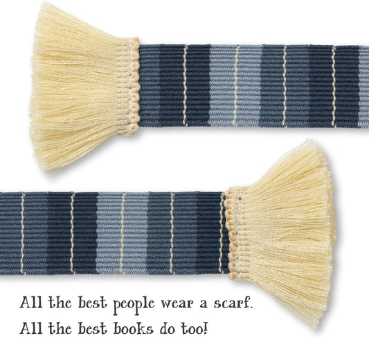 IF USA 32911 Book Scarf Bookmark - Grey & Cream