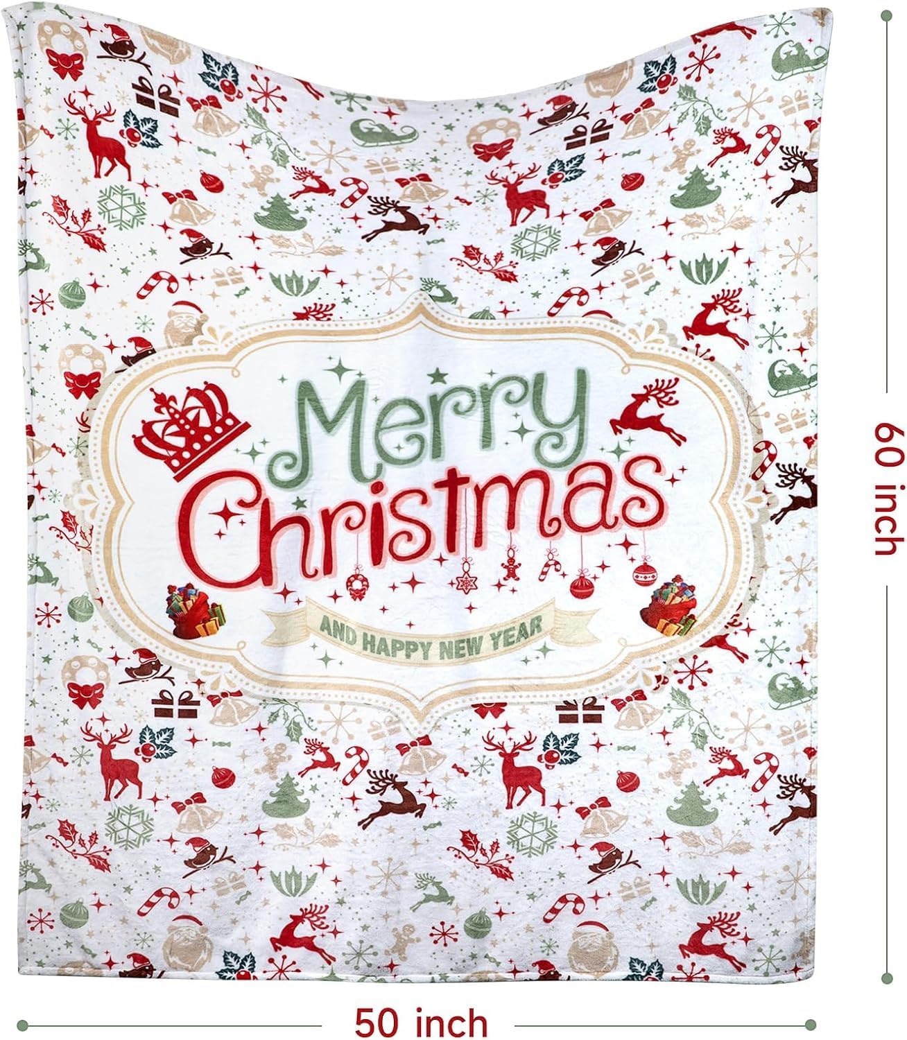 Super Soft Christmas Blankets and Throws Clearance, Lightweight, Cozy & Warm Throw Blanket for Couch, Sofa, Bed, Chair, 60 x 50 inches