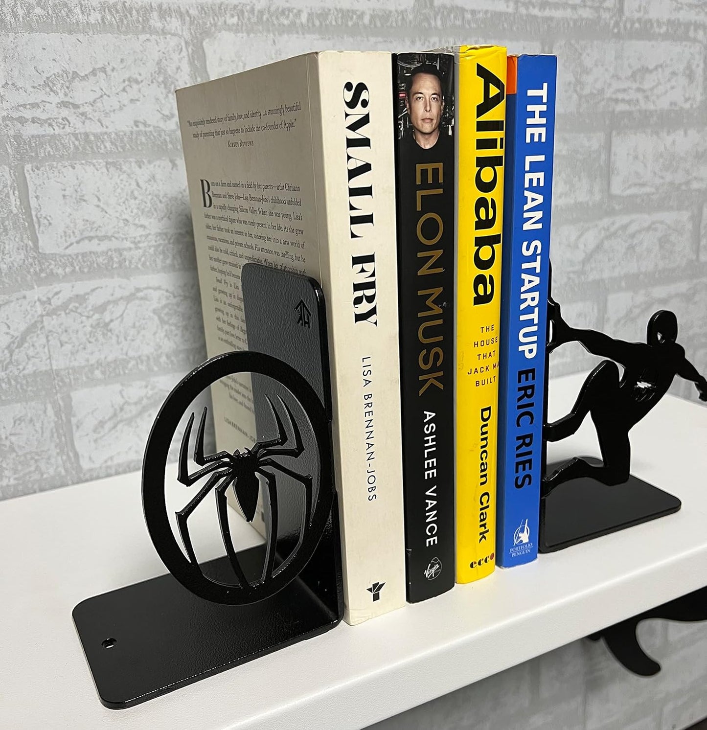 Superhero Decorative Metal Bookends,Metal Bookends, Non Skid Book Ends, Book Stopper for Home/Office Decor/Shelves, 7 X 5.5 X 4 inch per Piece