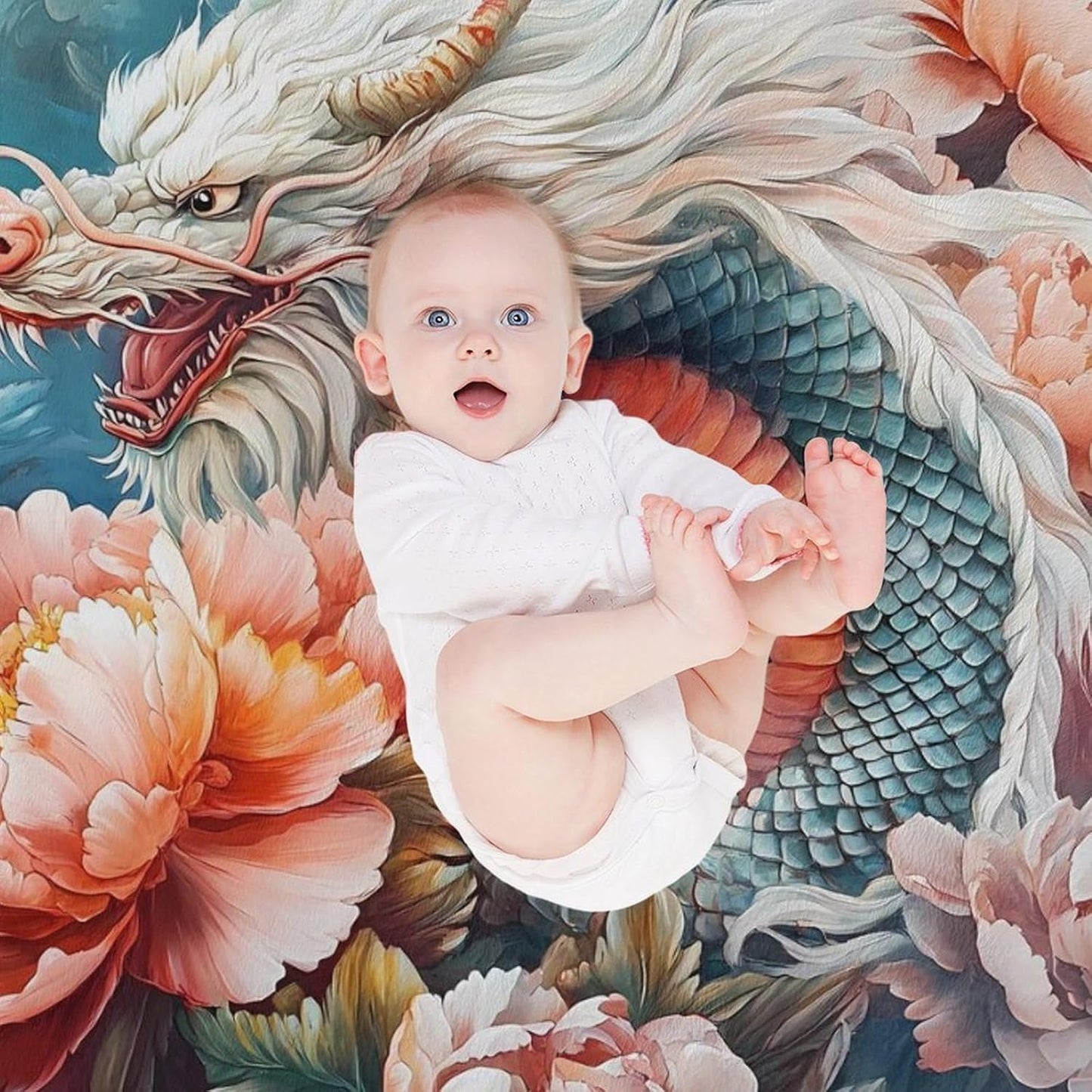 Dragon Throw Blanket for Couch Bed Plush Cozy Fuzzy Flannel Blanket for All Season 55"x70"
