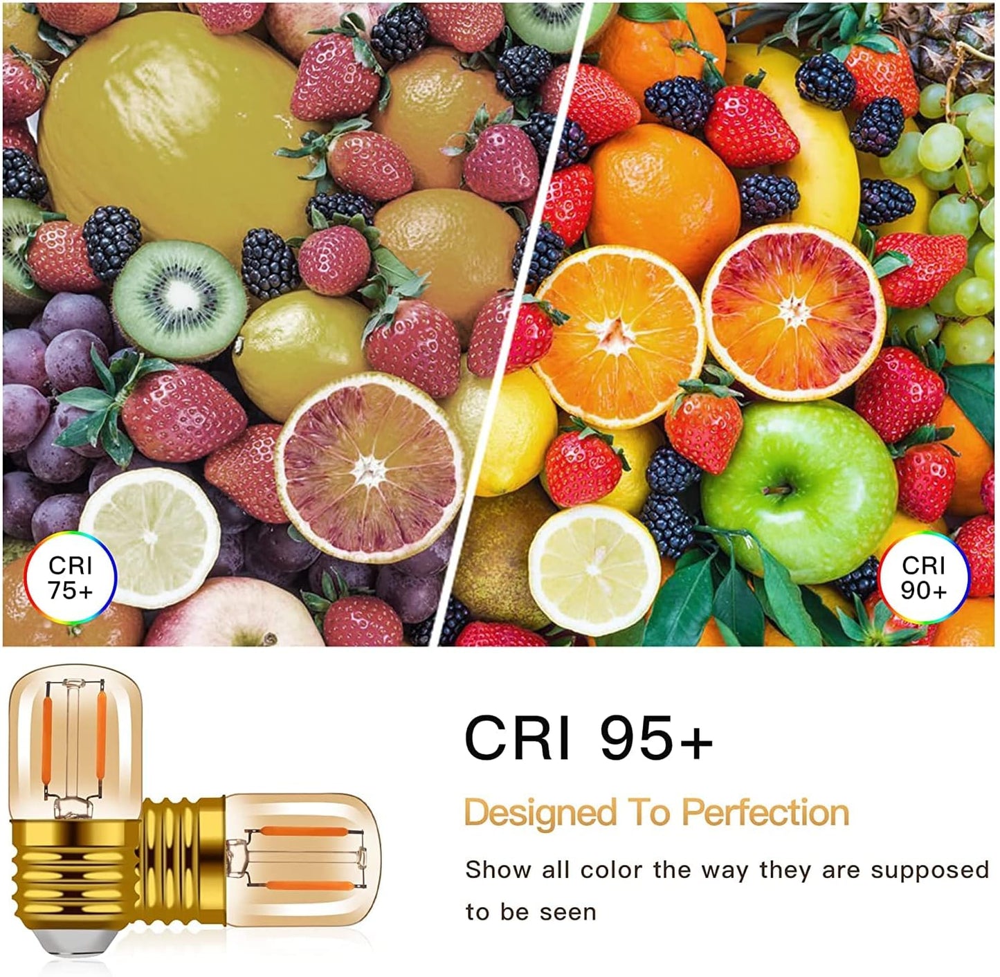 1W Low Wattage LED Edison Night Light Bulbs Warm,T28 Mini Vintage Light Bulb 10W Incandescent Equal,E26 Medium Screw Base Bulb for Oven Bulbs Decoration 6 Pack