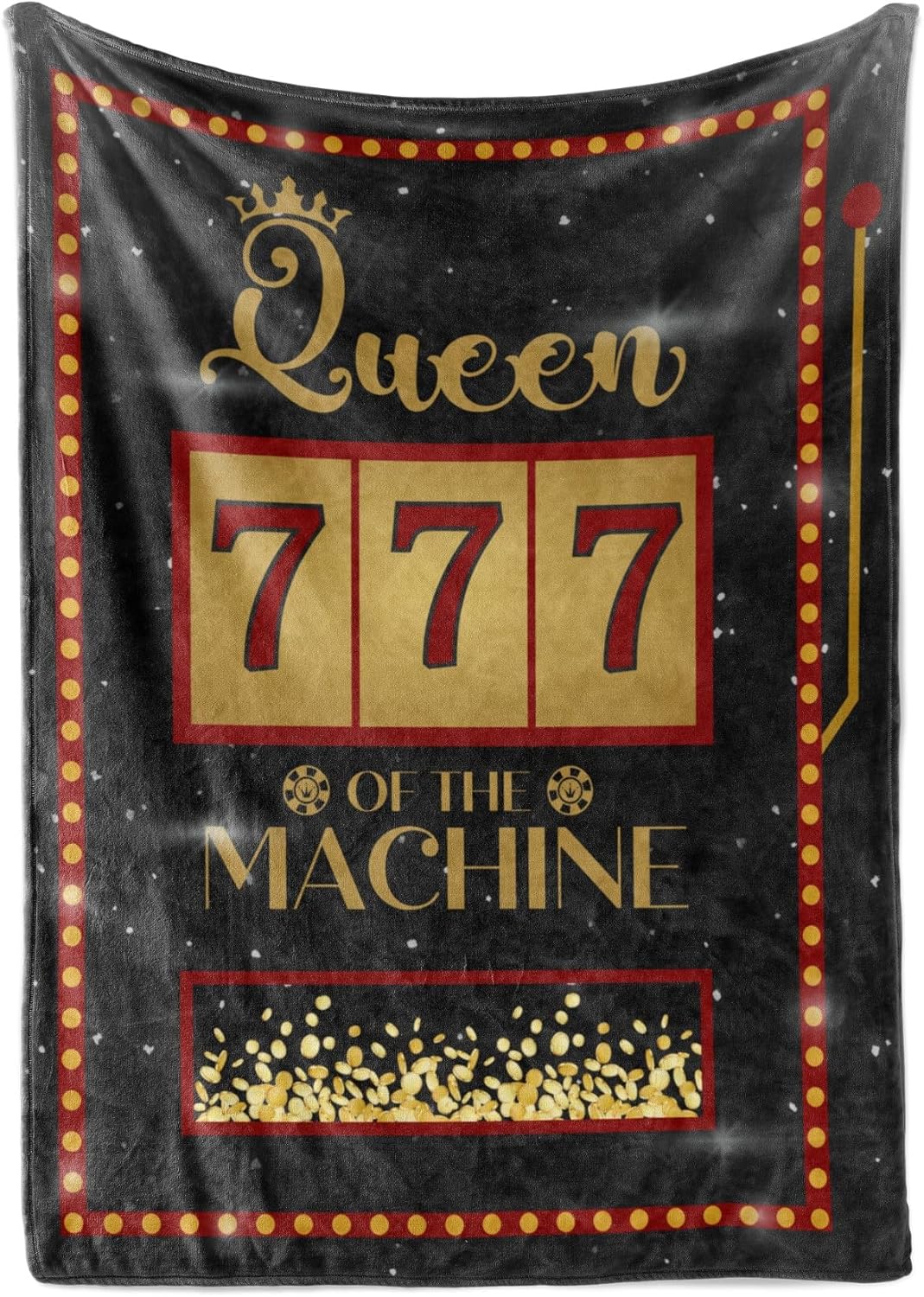 Queen of The Machine - 50" x 65" Casino & Slot Machine Throw Blanket for Women - Christmas & Birthday Gift