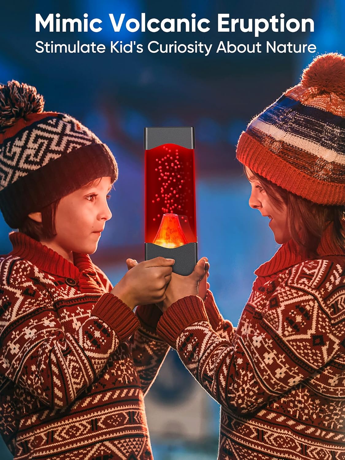 Night Light for Kids,USB Powered Volcano Lamps,Relaxing Nightlight for Kids & Adults,Room Office Desktop Volcano Decoration Mood Night Light, Novelty Gifts for Adults Boys Girls