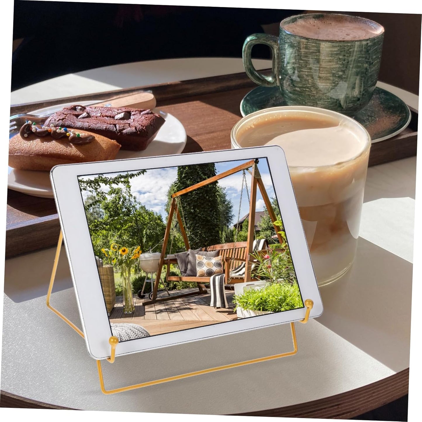 PRETYZOOM 2pcs Photo Frame Stands Multi-use Tabletop Display Racks for and Tablets for Home and Business Decor