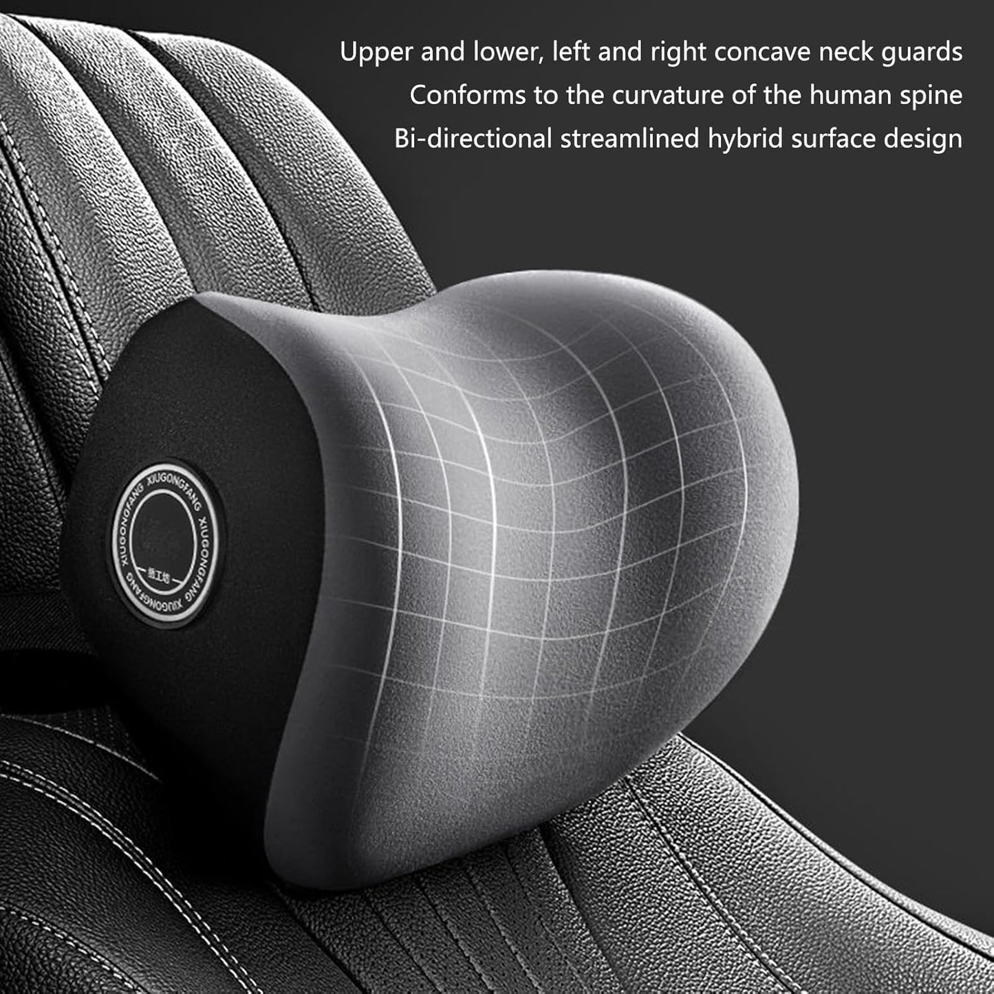 Lumbar Pillow Memory Foam Headrest Cervical Neck Support Backrest Cushion Back Support for Vehicles Truck Car