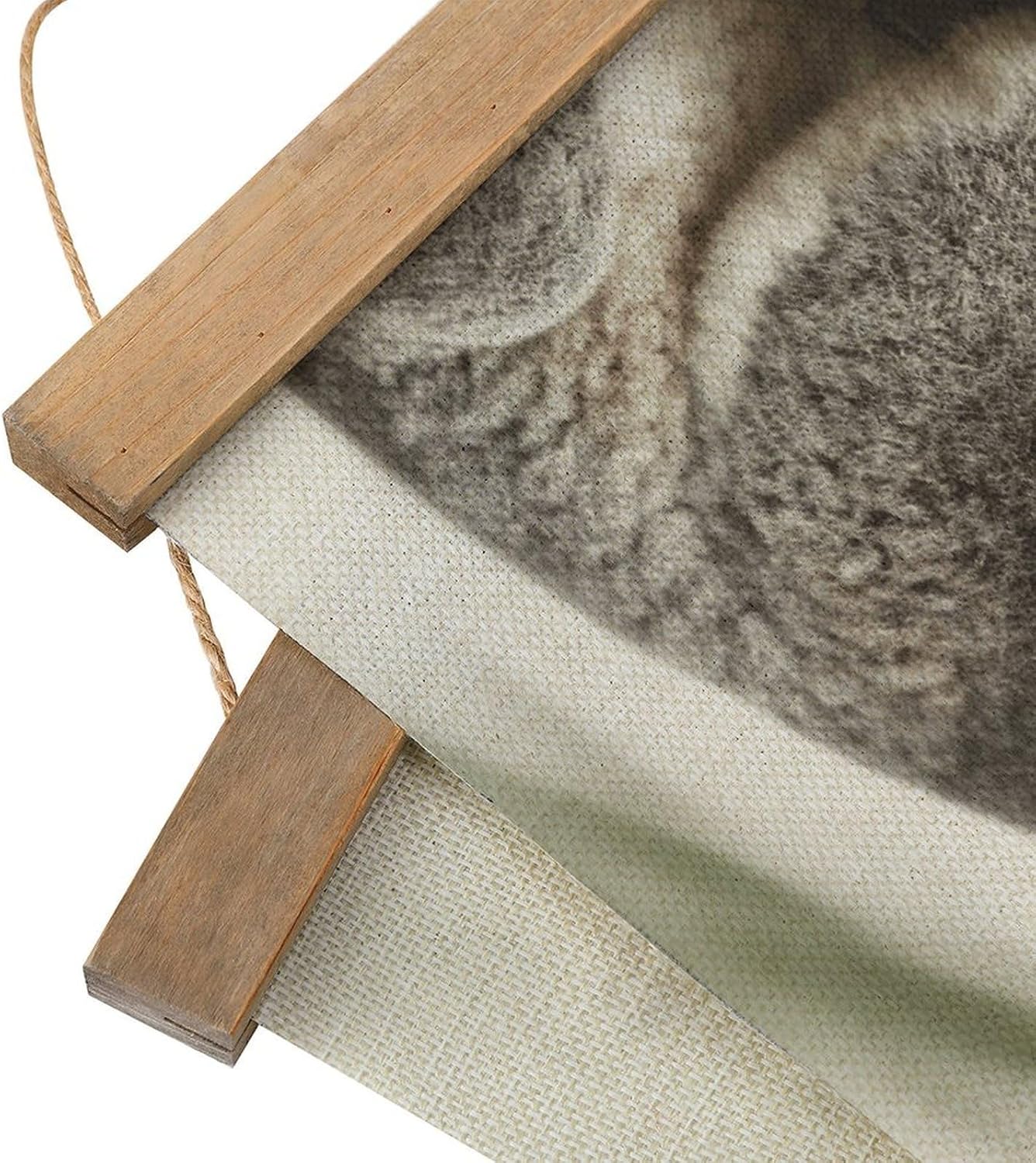 Vintage Koala Poster with Wooden Frame Personalized Linen Hanging Scroll Painting Rustic Wall Hanging Illustrative Modern Artwork Decor for Home Living Room Bedroom Office