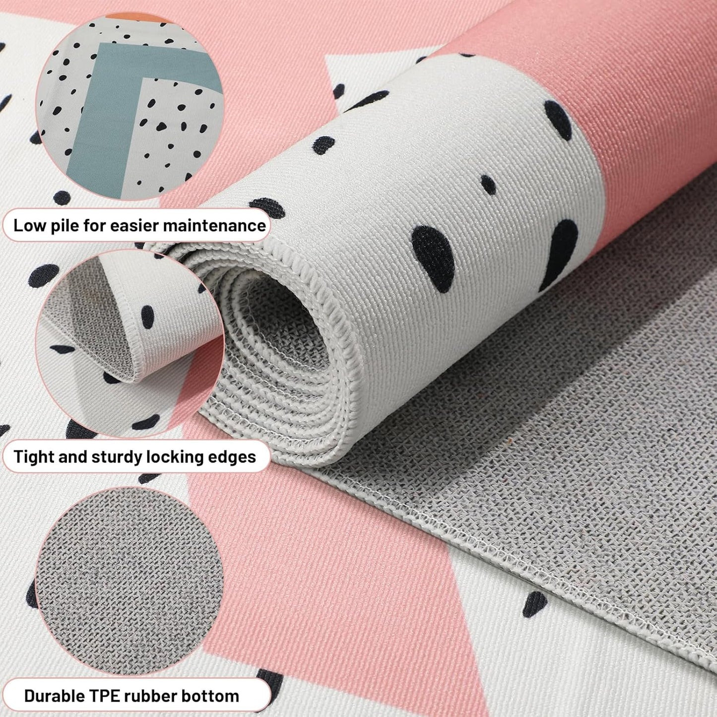Large Classroom Rug 4.9 x 6.6 ft Read Classroom Carpets with Rubber Backing Class Carpets Playmat Read Rug Decor for Library Preschool Nursery Daycare Reading Nook Bedroom Playroom