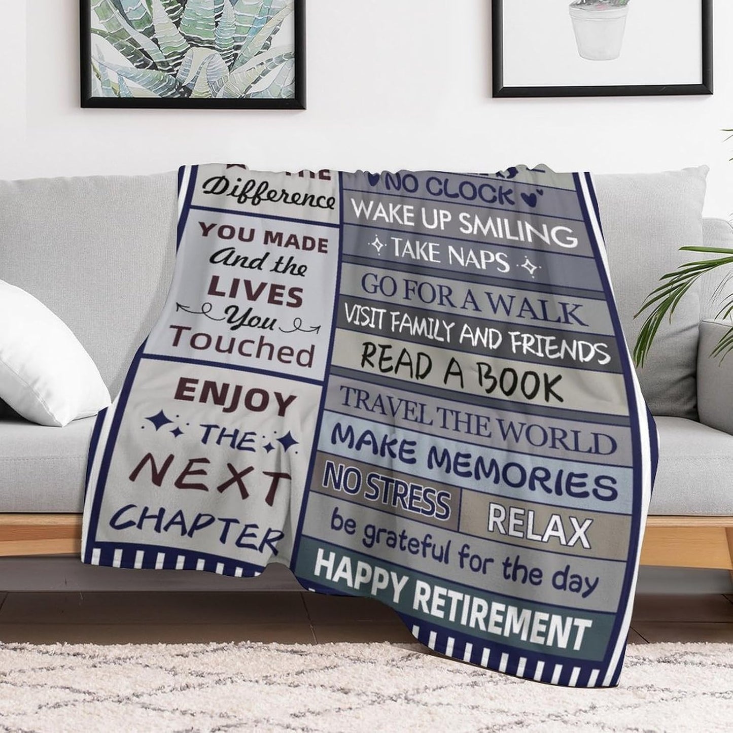 Retirement Gift for Men, Best Gifts for Retirement Men, Happy Retirement Gifts Ideas, Funny Farewell Presents for Coworker/Teacher/Dad, Retirement Party Decorations Blanket 50"X60" (Blue, 50"x60")