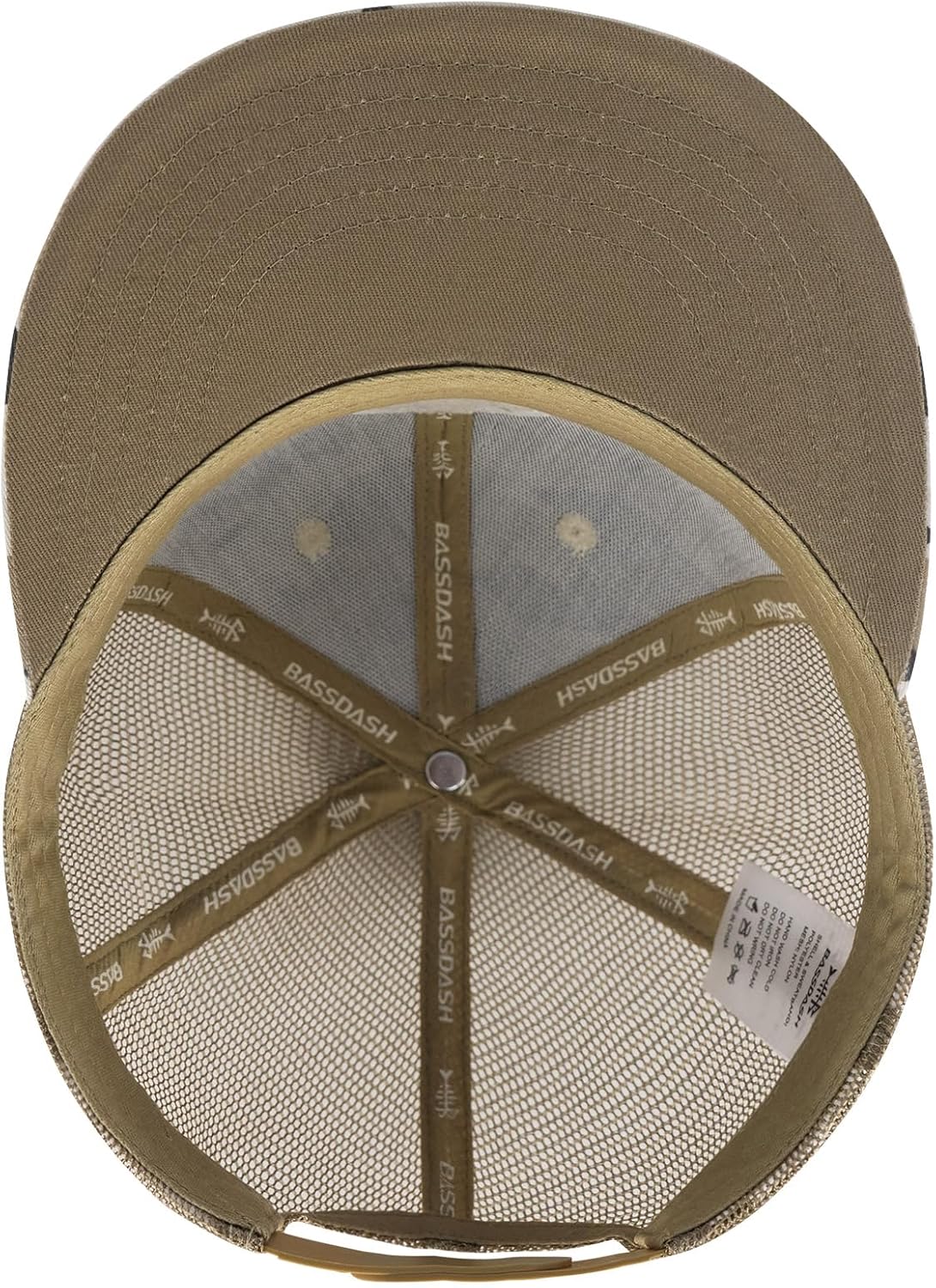 BASSDASH Flat Brim Trucker Cap Adjustable Snapback Hat Mesh Back for Men Women