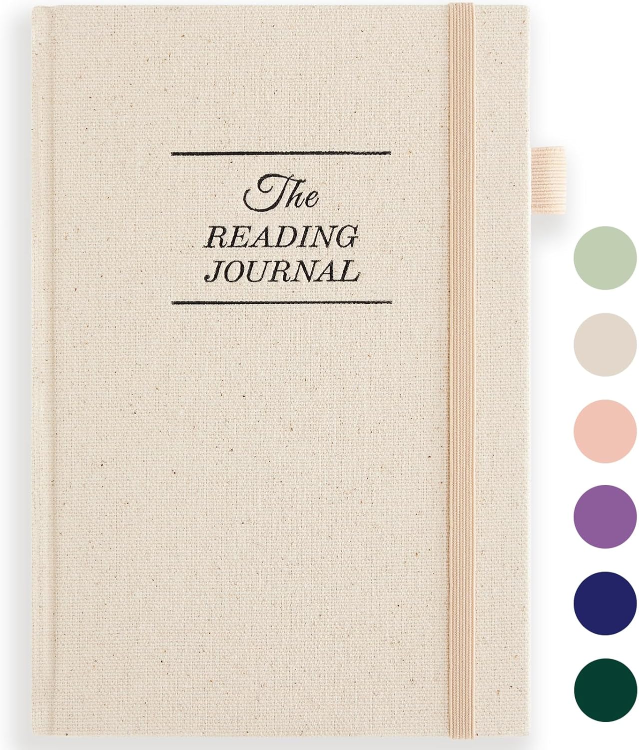JUBTIC Reading Journal - Book Journal Reading Log for Review and Track Your Reading Progress - Gift Book Accessories for Book Lovers and Voracious Readers - 75 Books，A5 Size (Beige)