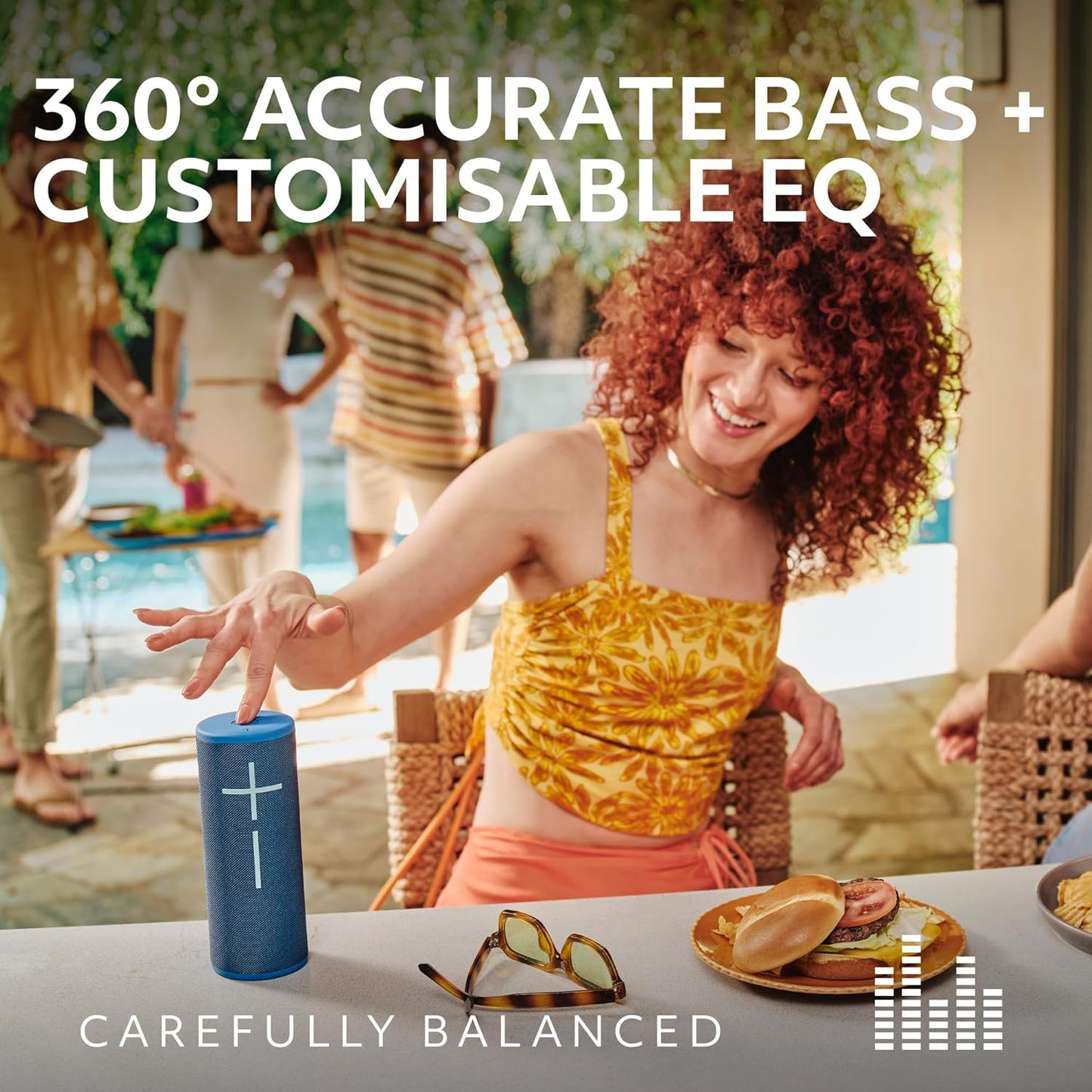 Ultimate Ears Boom 4 Portable Waterproof Bluetooth Speaker with 360-Degree, Bold, Immersive, Crystal-Clear Sound, Floating Speaker with 15-Hour Battery and 147ft (45m) Range - Black
