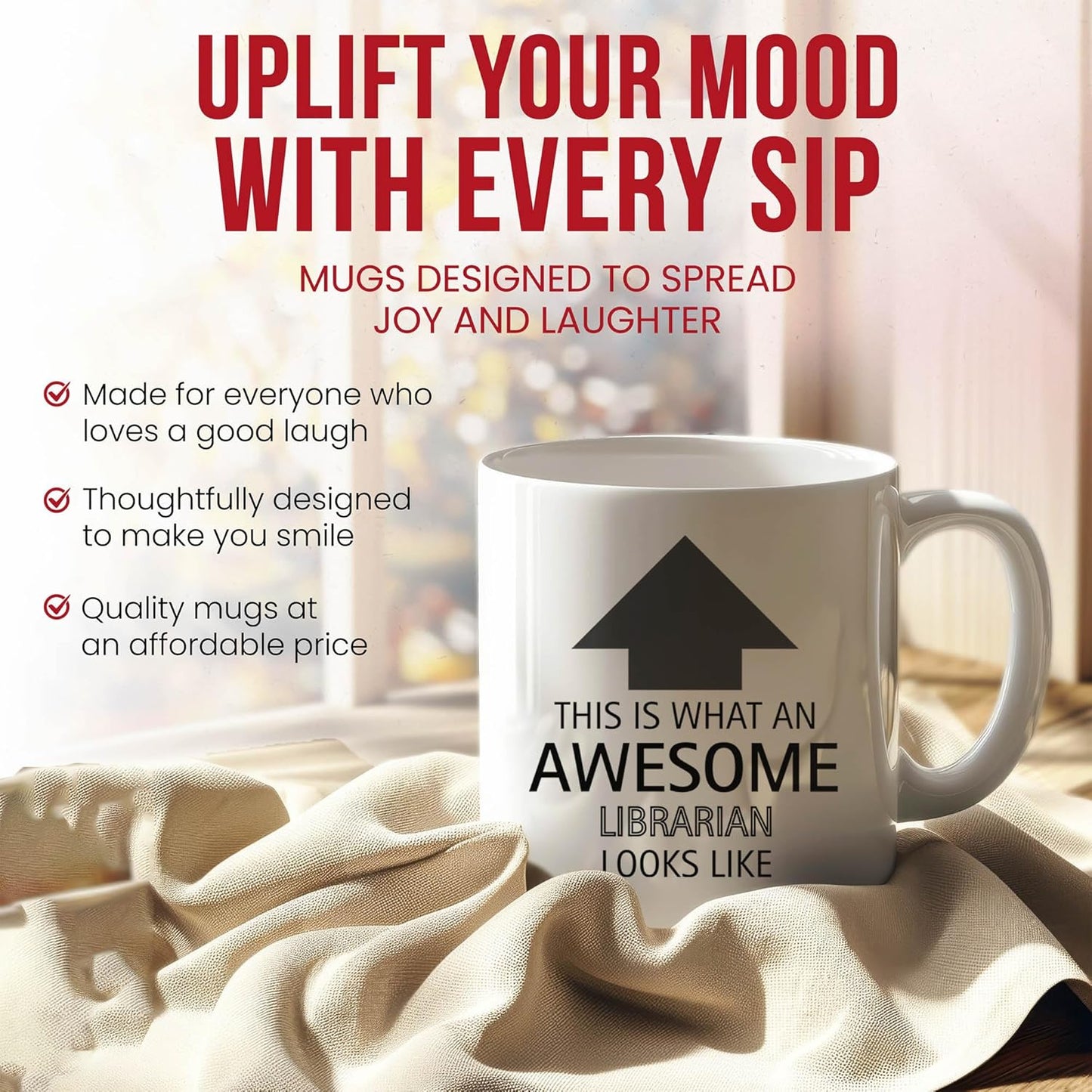 Awesome Librarian Looks Like Mug - Book Lover Coffee Cup - Library Enthusiast Funny Gift From Friends - Reading Advocate Tea Mugs - Knowledge Cups - 11 Oz Ceramic Gifts For Literature Buffs, Birthday
