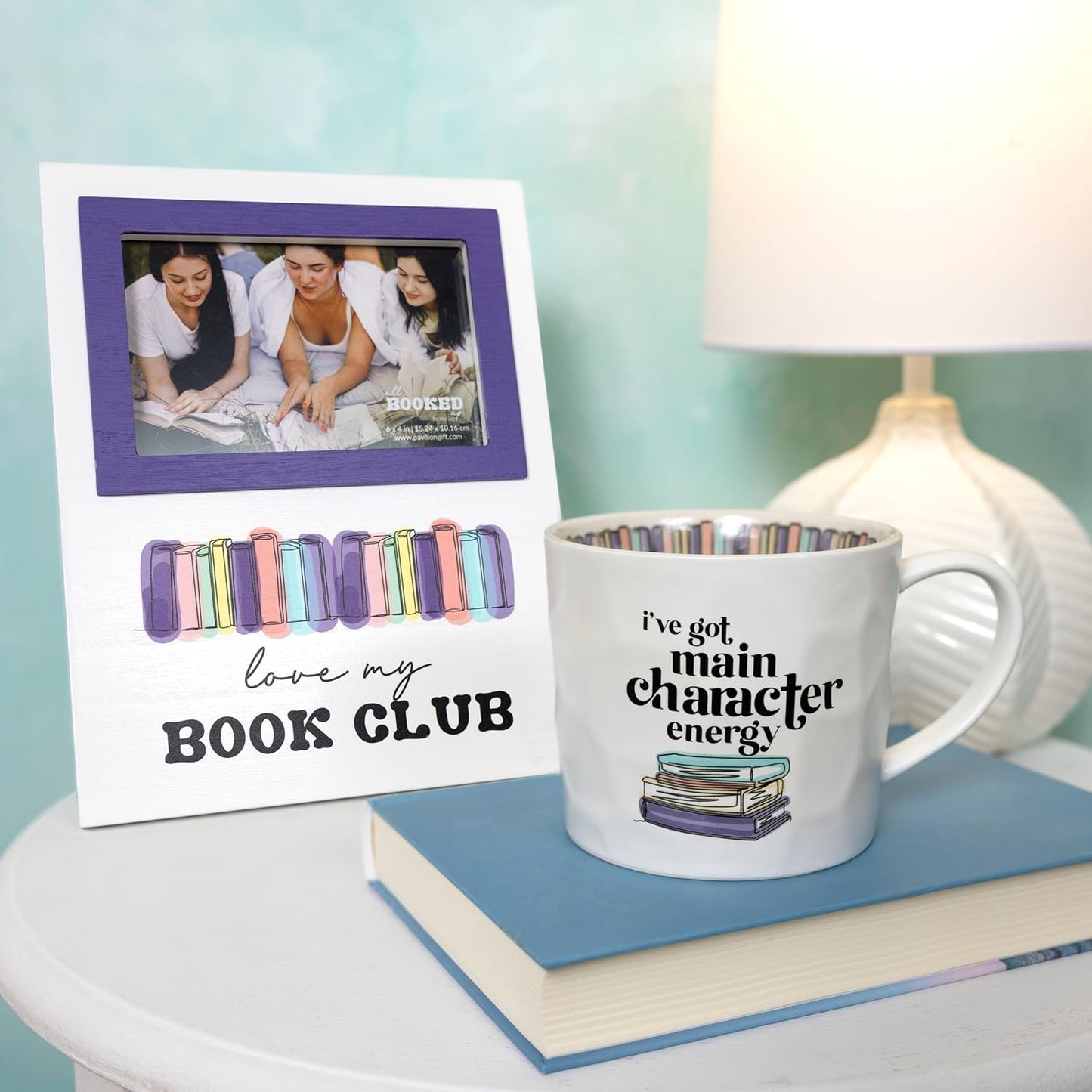 Pavilion Gift Company - Main Character - 16 oz Ceramic Mug Coffee Tea Main Character Reading Book Lover Reader Librarian Drinkware